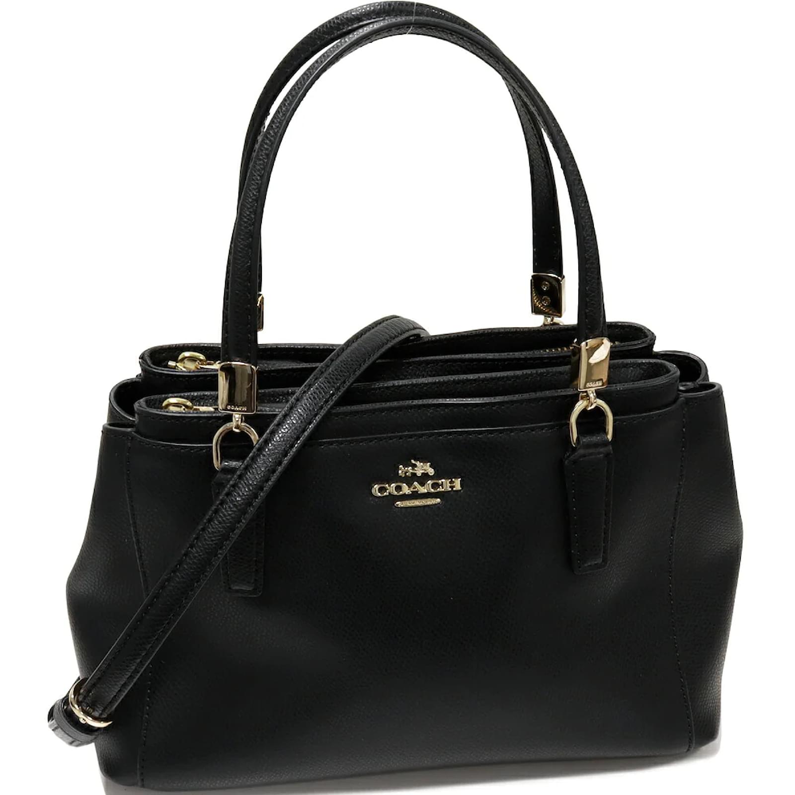 Coach Leather Mini Christie Carryall F34797 Black Pony style calfskin ref.1038663 Joli Closet