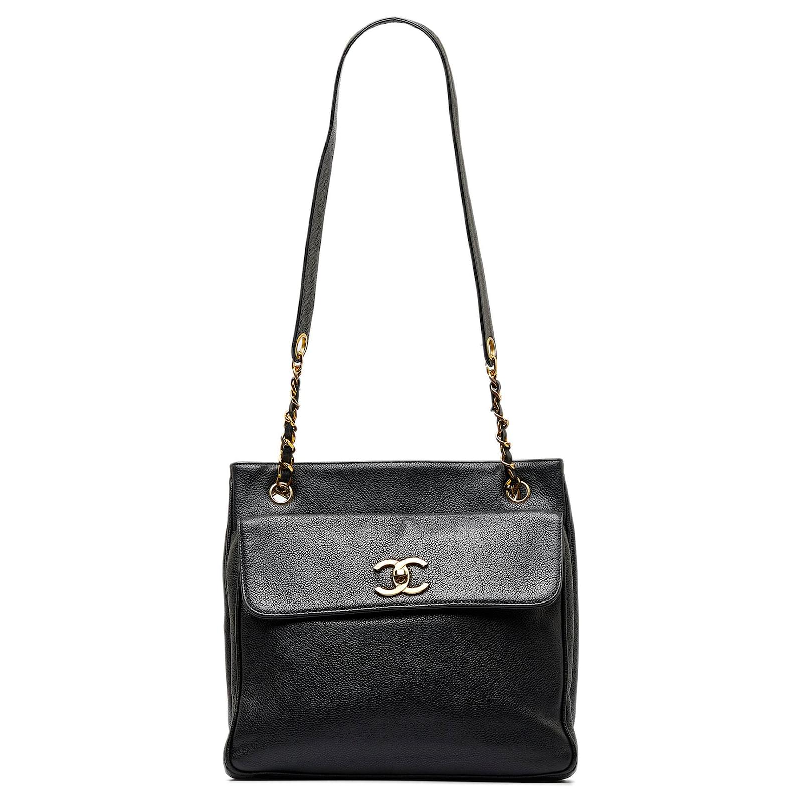 Chanel Black CC Caviar Leather Shoulder Bag ref.1039511 - Joli Closet