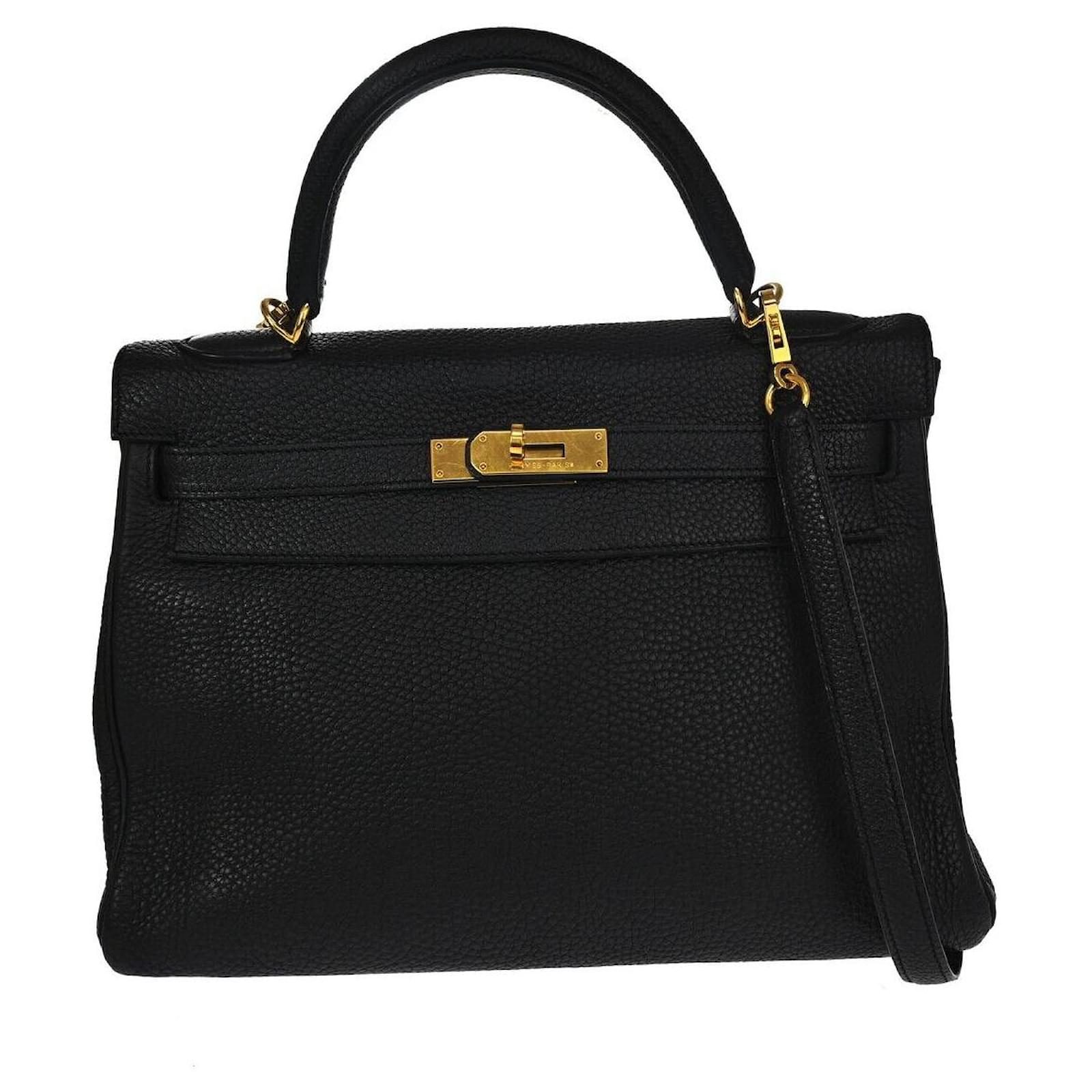 Hermès Kelly 32 Black Leather ref.1040011 - Joli Closet