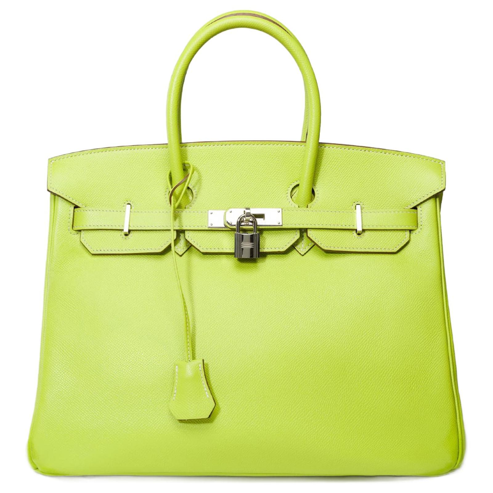 Lime green birkin discount bag