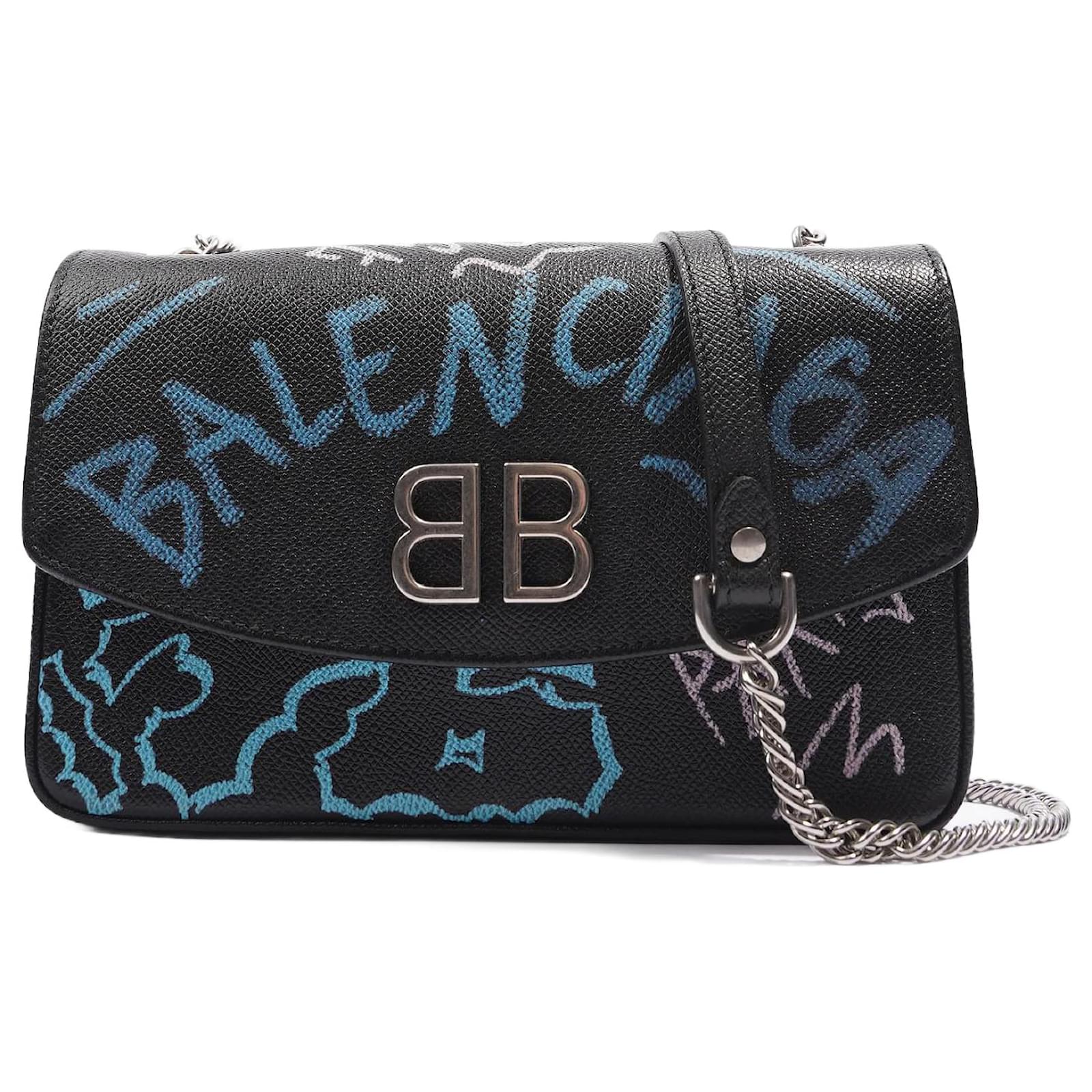 【BALENCIAGA】チェーンウォレット ベルベット ロゴ pink／black BALENCIAGA (バレンシアガ) 659224 1LN43 5608 エッセンシャル