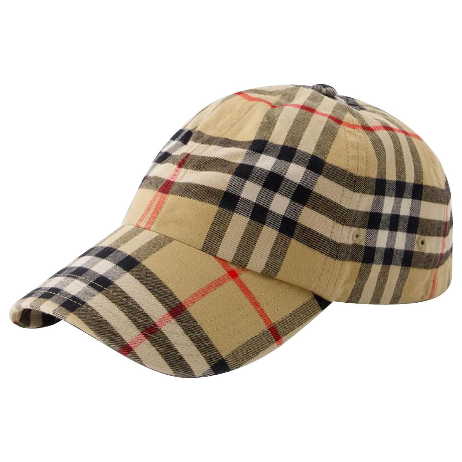 キャップ Burberry SS25 Check logo cap (8100741 SANDIPCHECK) BURBERRY Cotton large Vintage Check