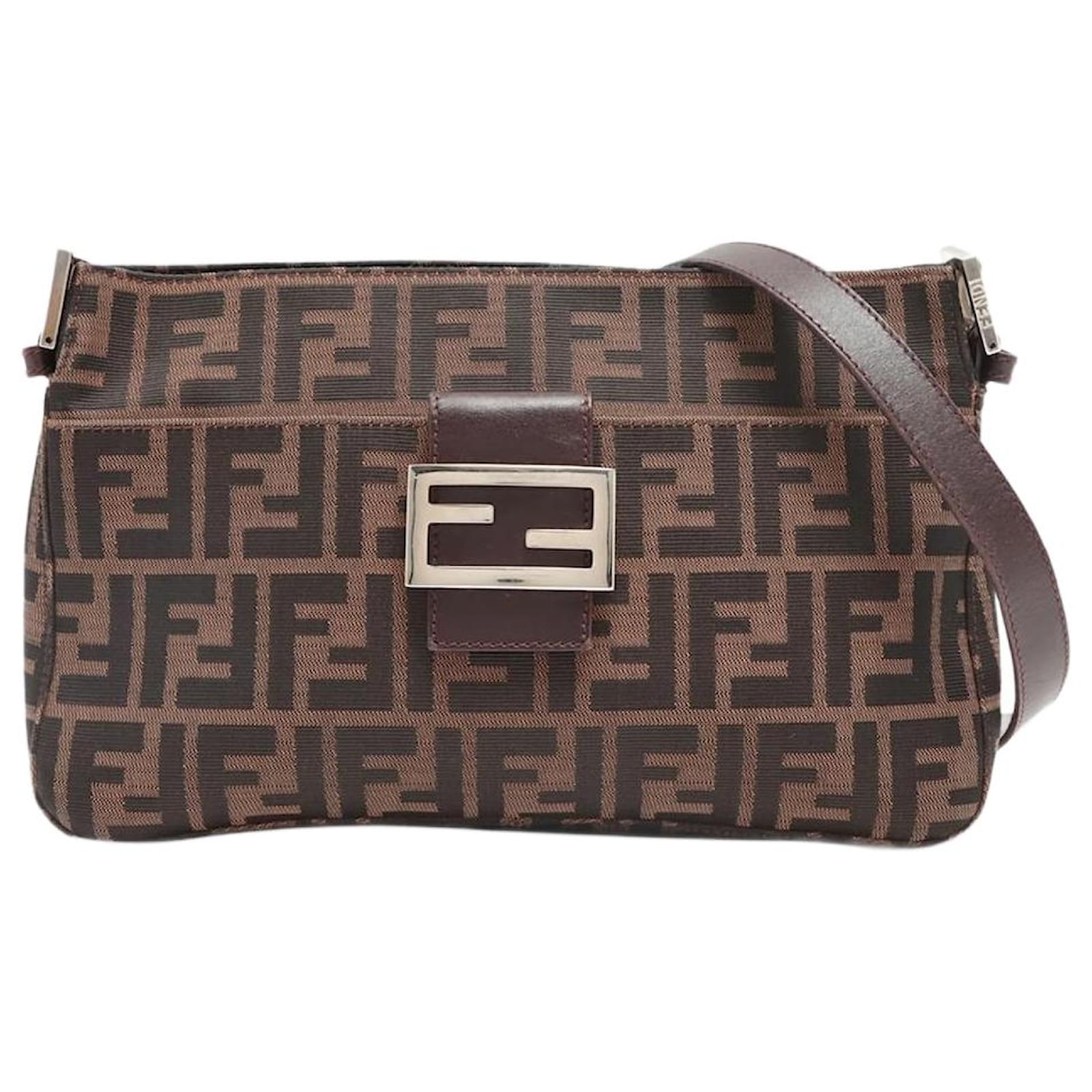 Brown Zucca Canvas Shoulder Bag