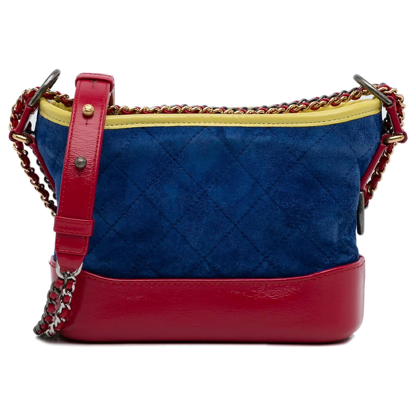 Chanel Blue Small Gabrielle Suede Crossbody Bag