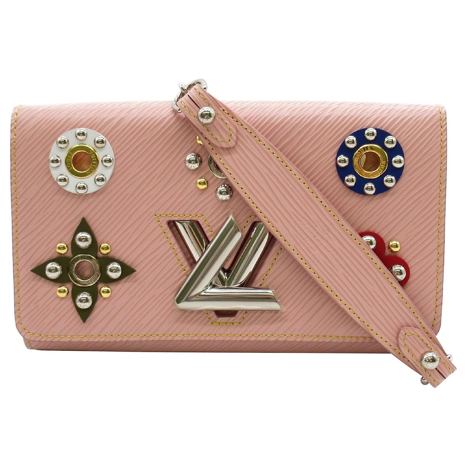 LOUIS VUITTON Epi Chain Flower Twist Shoulder Bag MM Pink | FASHIONPHILE