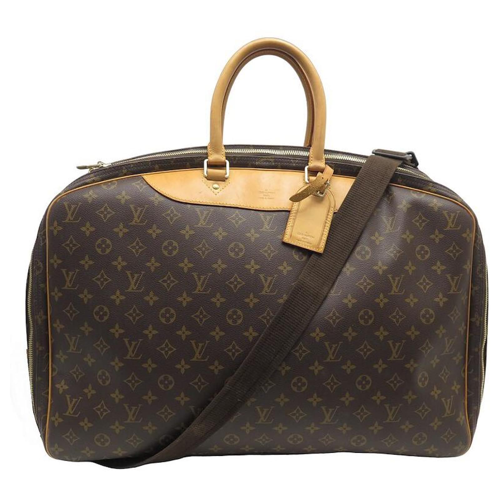 Borsa da viaggio Louis Vuitton Keepall 55 cm in pelle nera