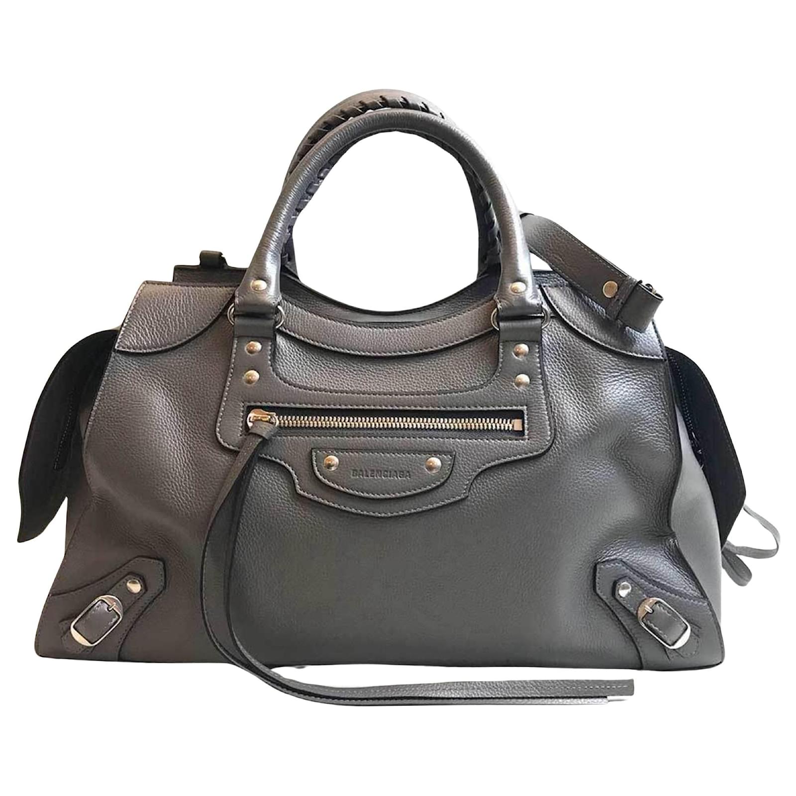 City Balenciaga Neo Classic Grey Leather Ref 1042668 Joli Closet City Balenciaga Neo Classic Grey Leather Ref 1042668 Joli Closet