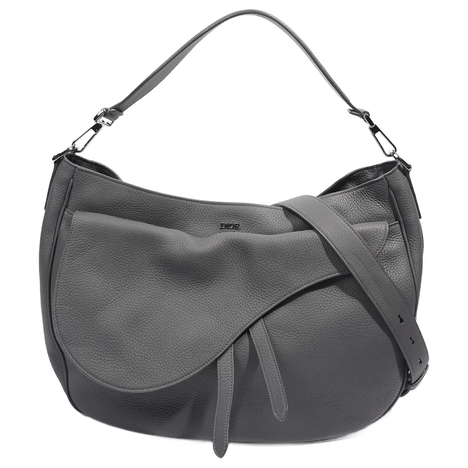 Grey dior saddle online bag