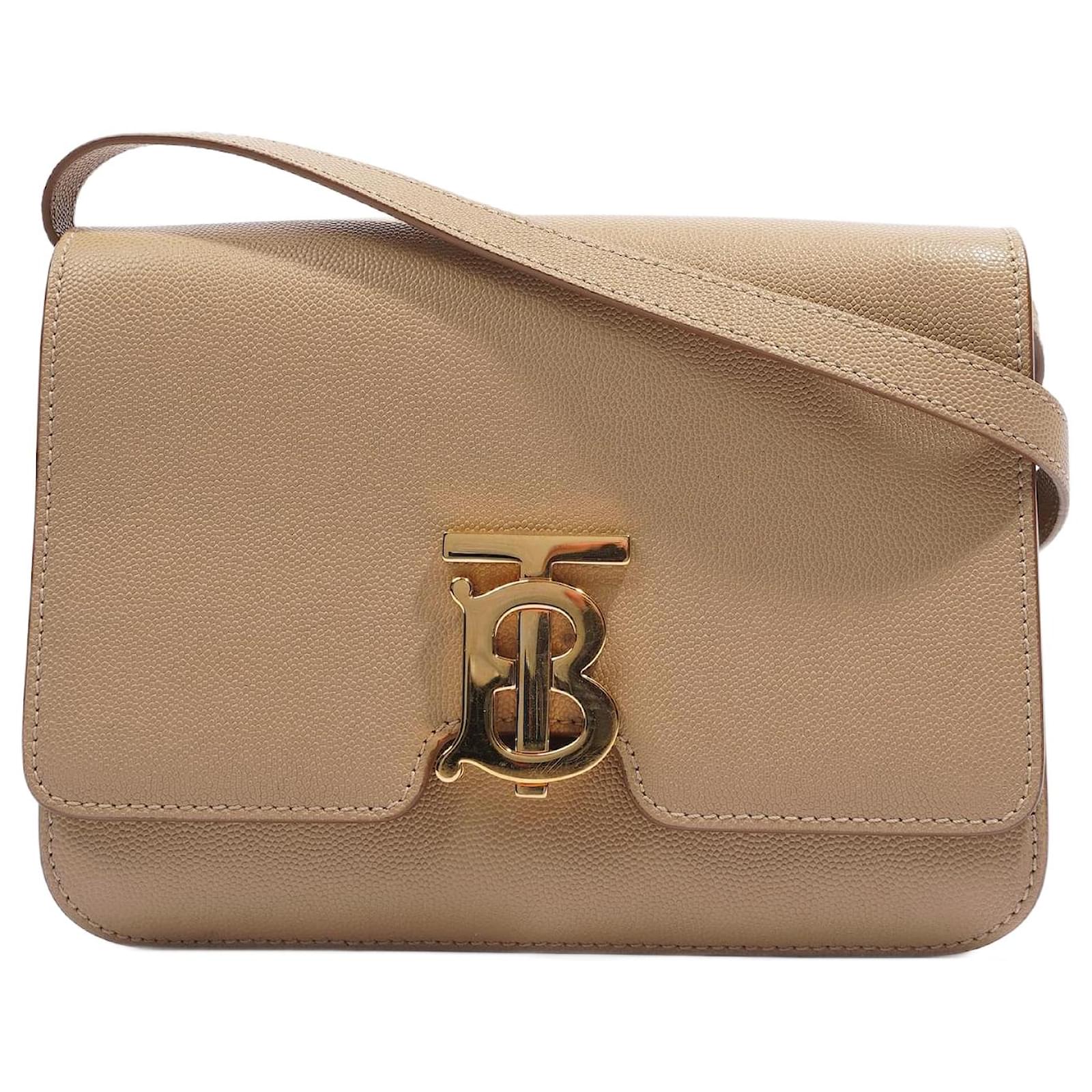 Burberry TB Bag Archive Beige Calfskin Leather Small ref.JC1042833
