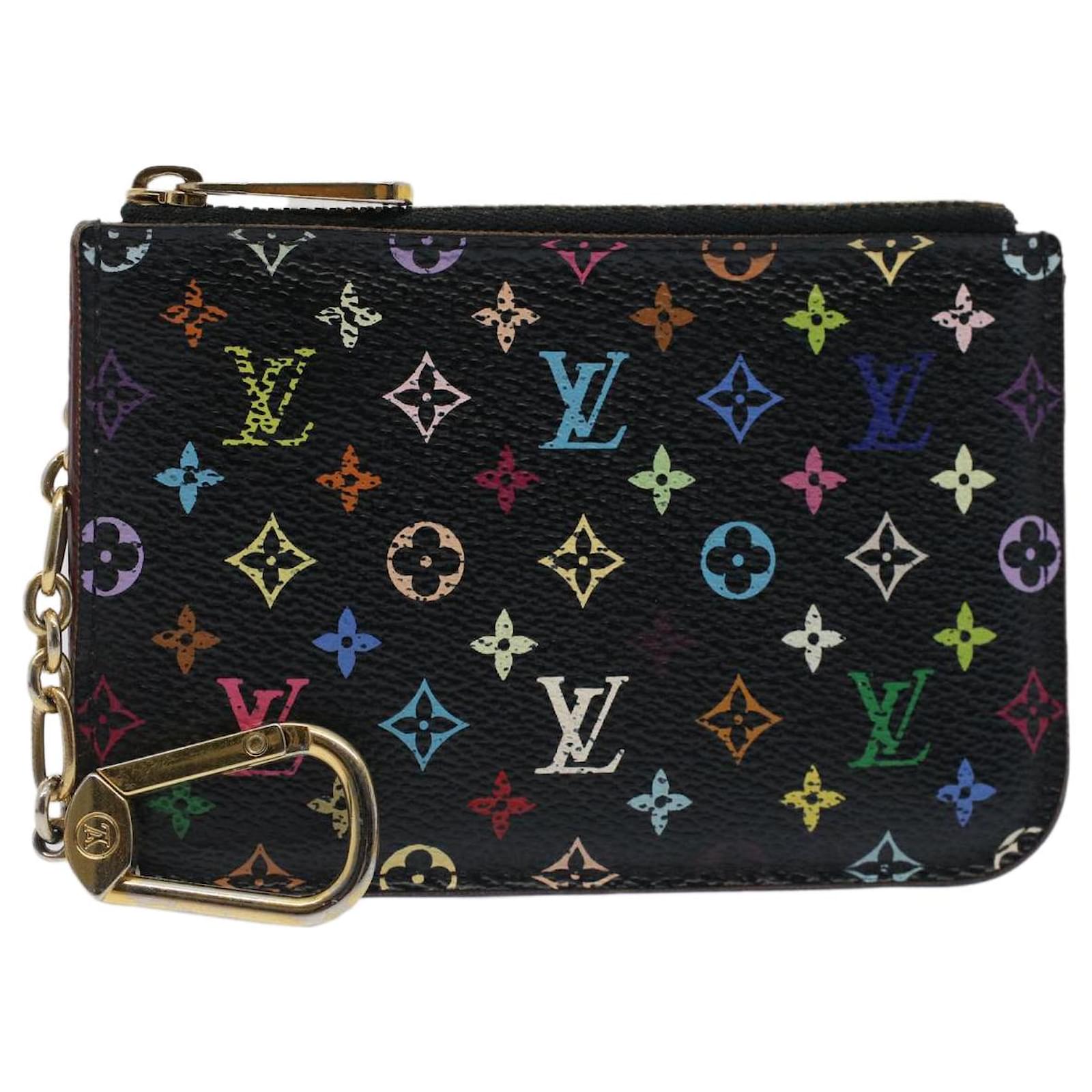 LOUIS VUITTON Multicolor Pochette Cles NM Coin Purse White M93734