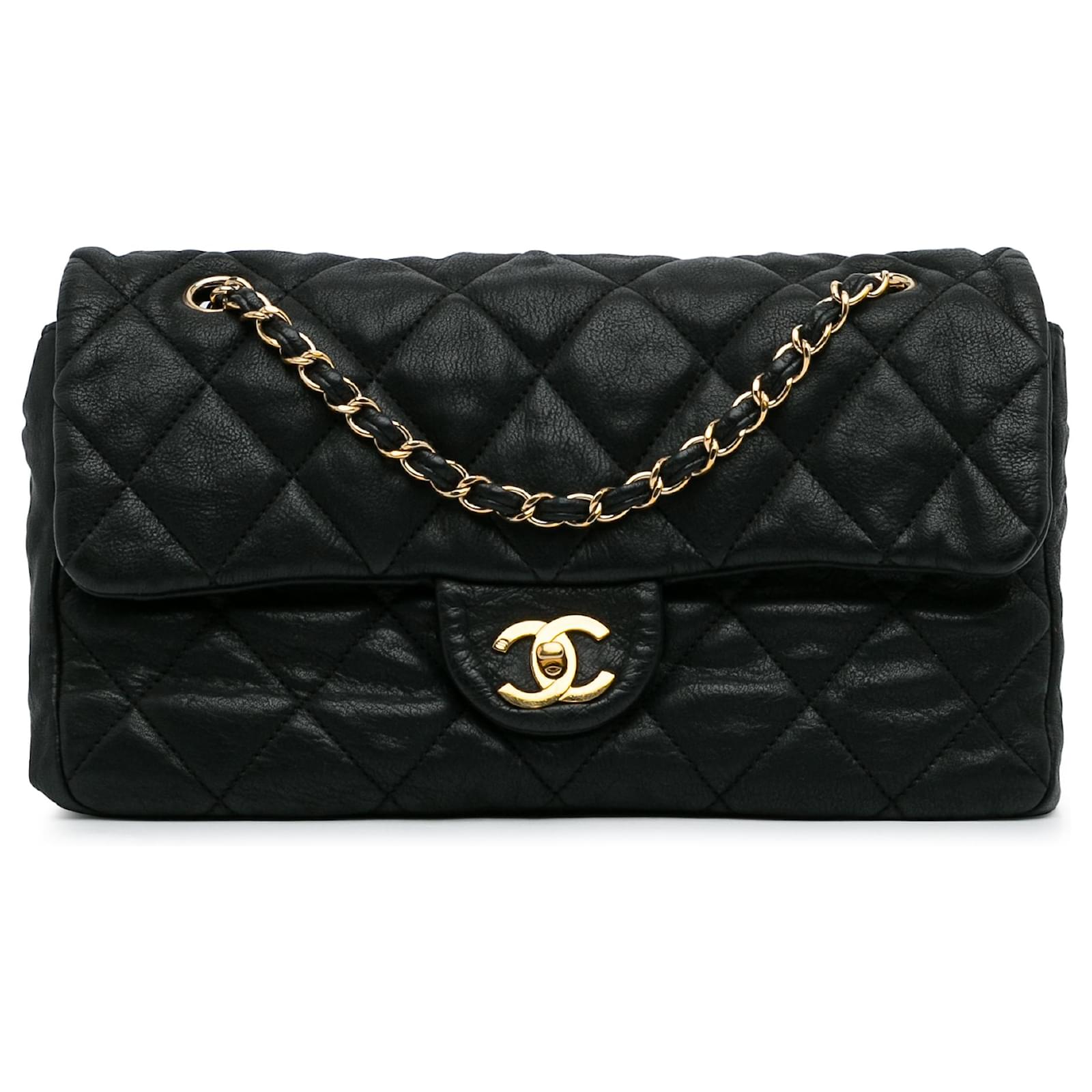 Chanel Vintage Black Lambskin Half Flap – Classic Coco Authentic Vintage  Luxury