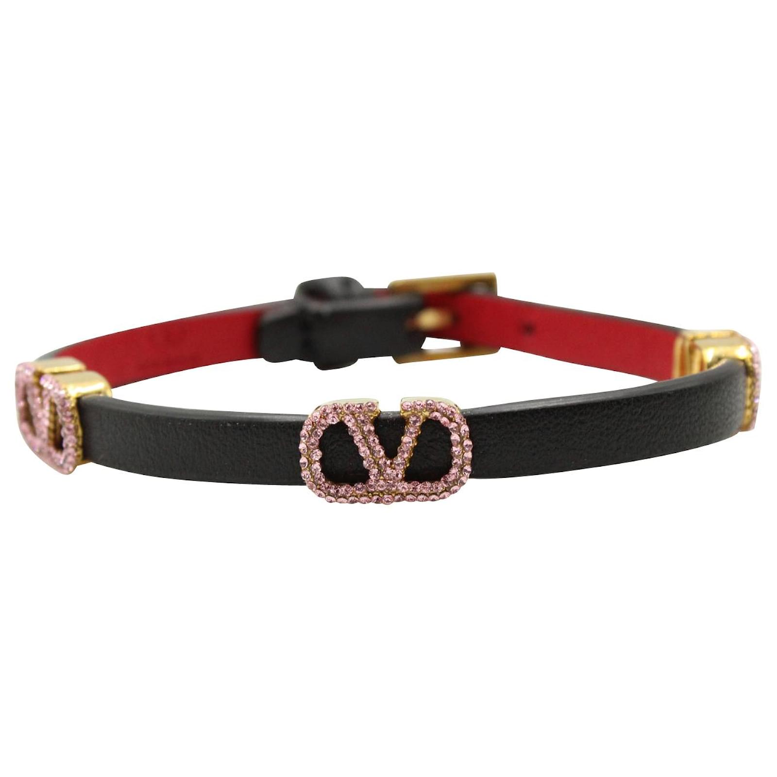 VALENTINO GARAVANI VLOGO gold-tone and leather bracelet | NET-A-PORTER