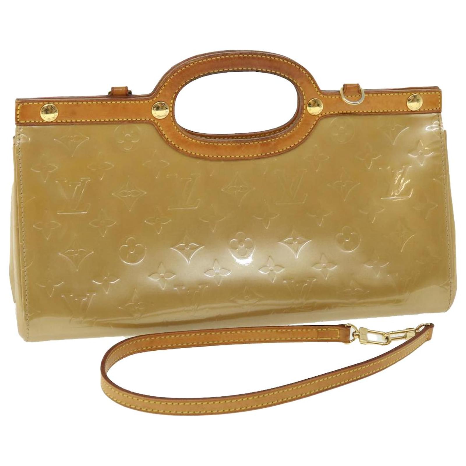 Auth LOUIS VUITTON Roxbury Drive M91372 Noisette Monogram Vernis