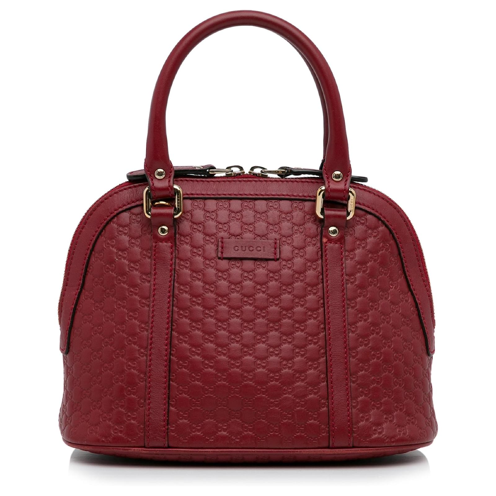 Sacoche Gucci Mini Microguccissima Dome Rouge Cuir Veau Fa On Poulain