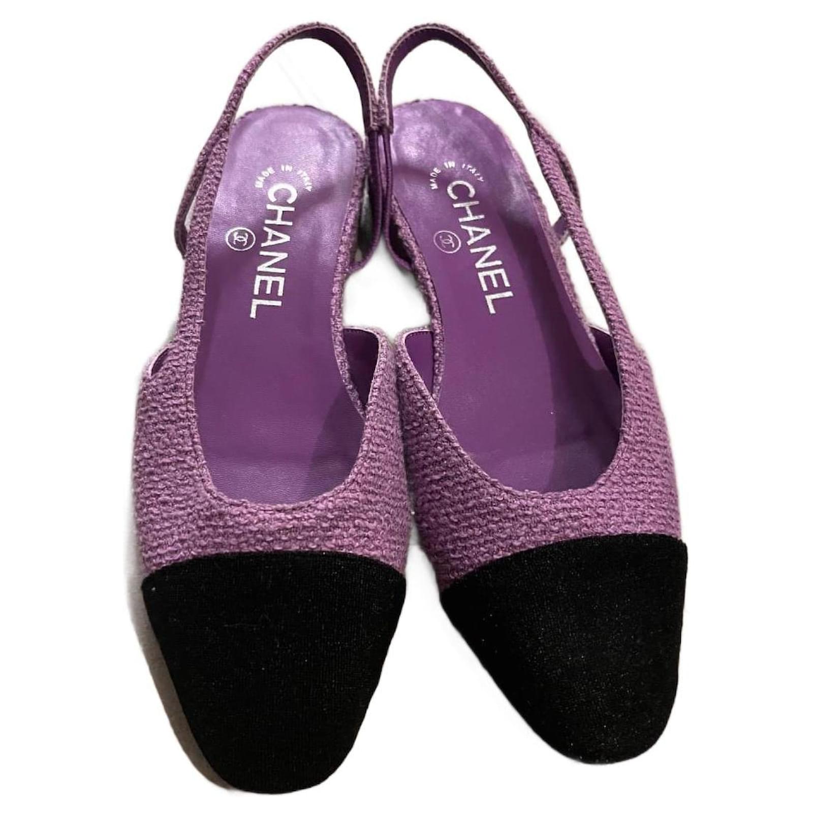 HOT Chanel Slingback Chanel Purple Shoes Chanel Slingback - Main Image