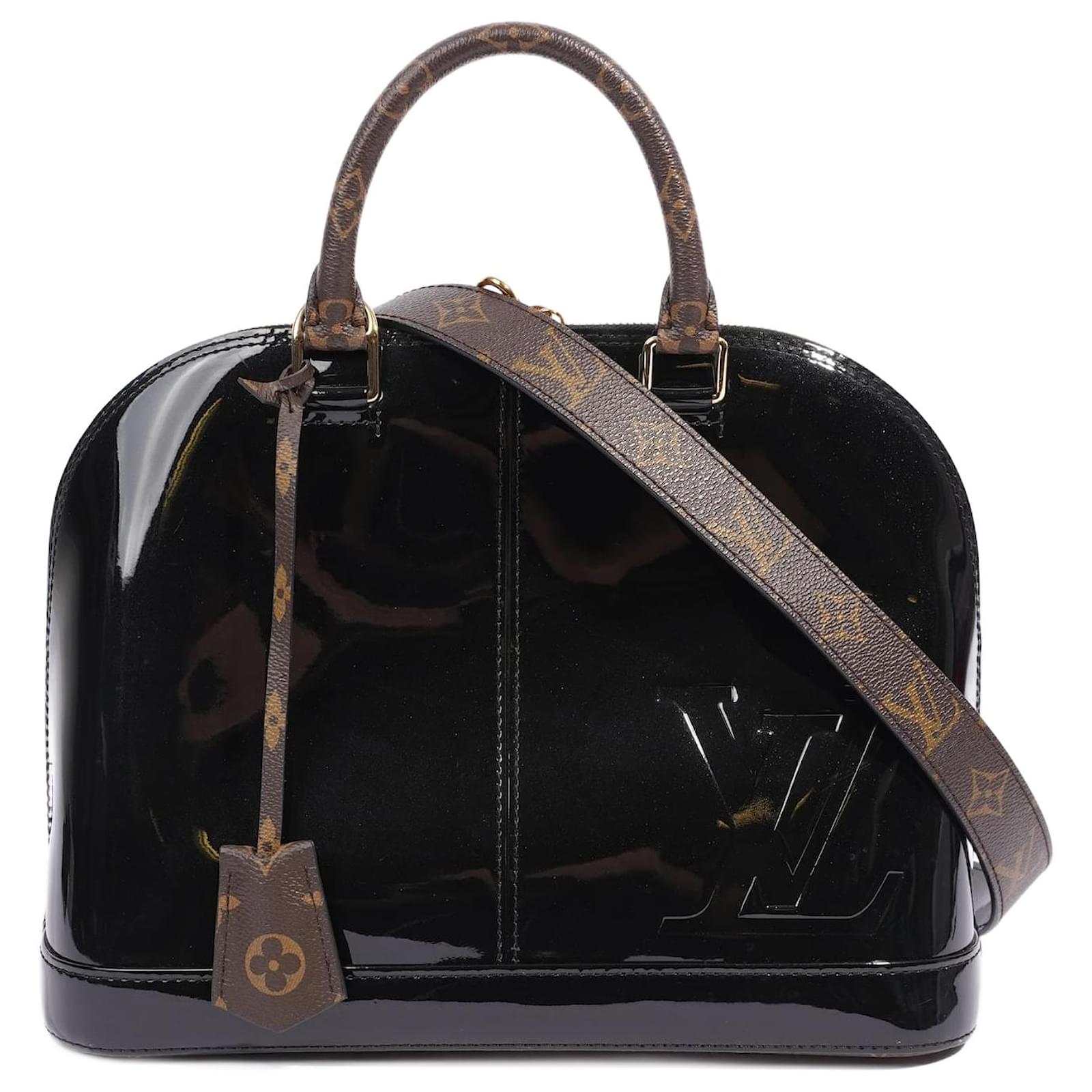 LV LV Women Alma BB Handbag in Patent Leather Black in 2023