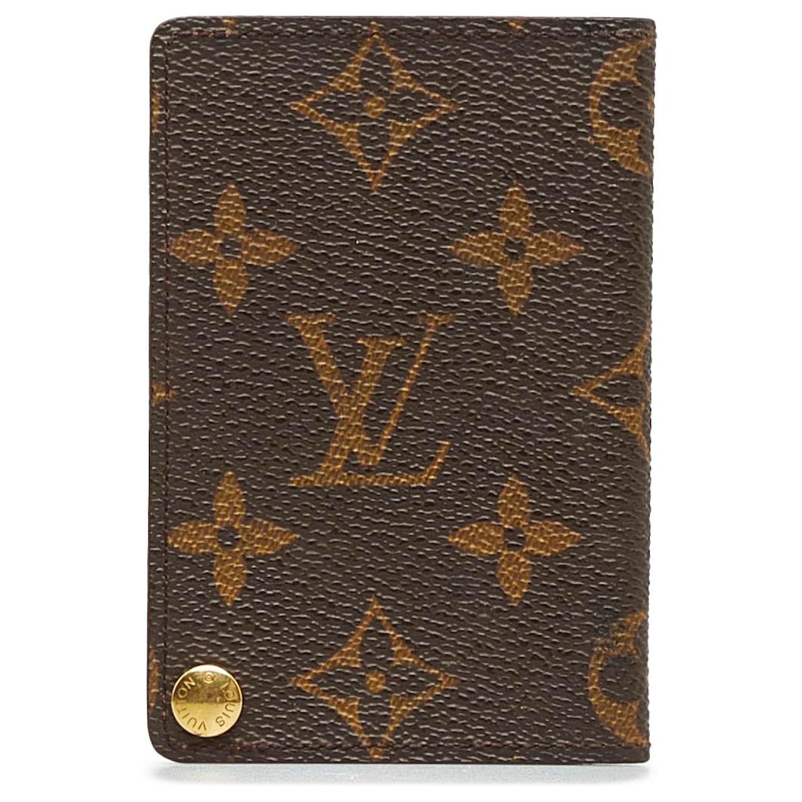 LOUIS VUITTON LOUIS VUITTON Porte Valeurs Cartes Credit wallet M61823  Monogram brown used LV M61823