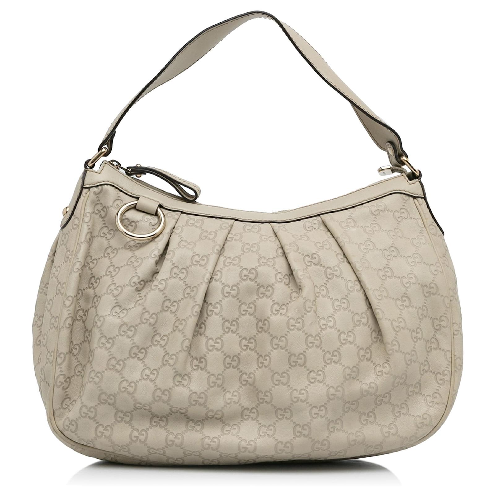 Gucci White Guccissima Sukey Leather Pony-style calfskin ref.1046000 ...