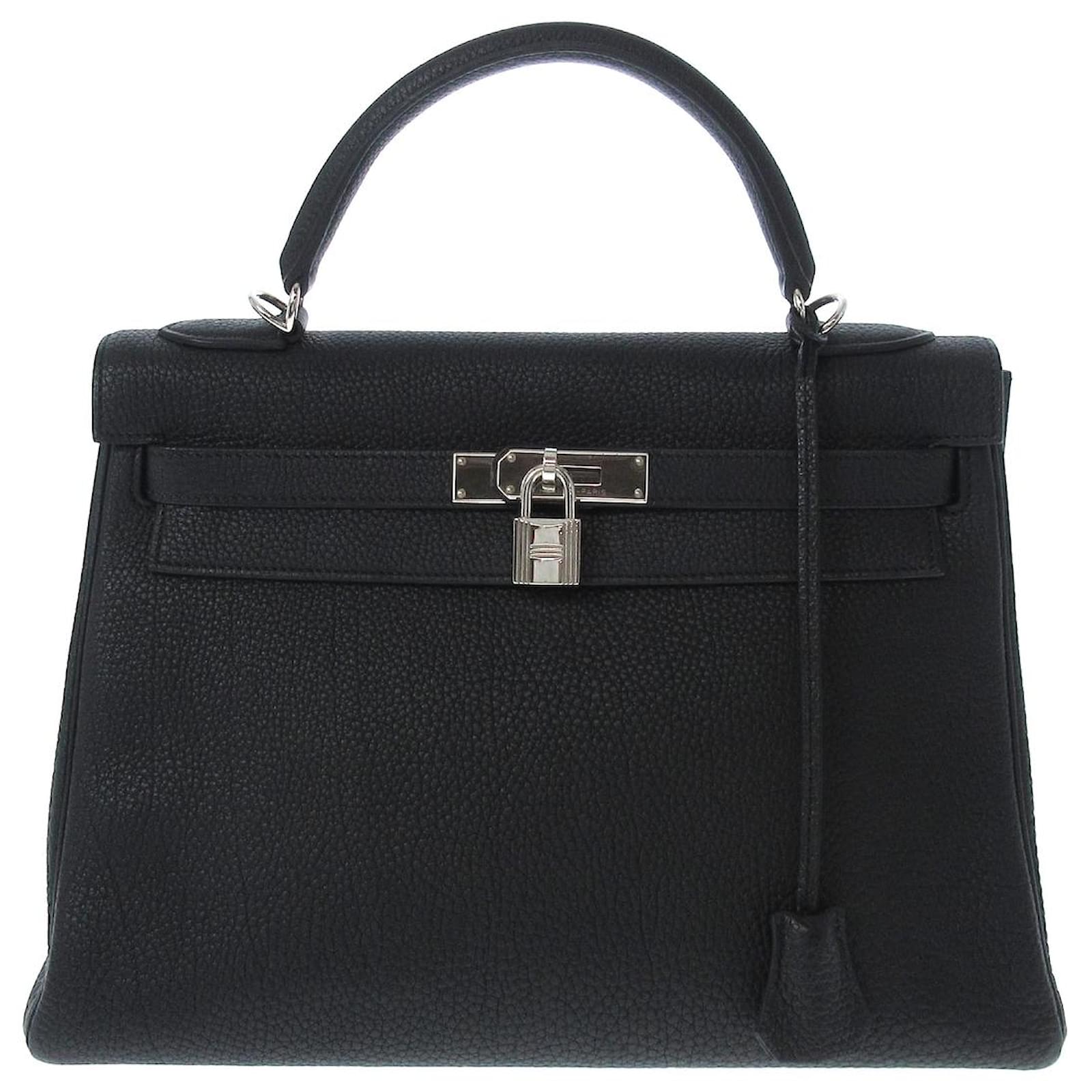Hermès Hermes Kelly 32 Schwarz Leder ref.1046036 - Joli Closet