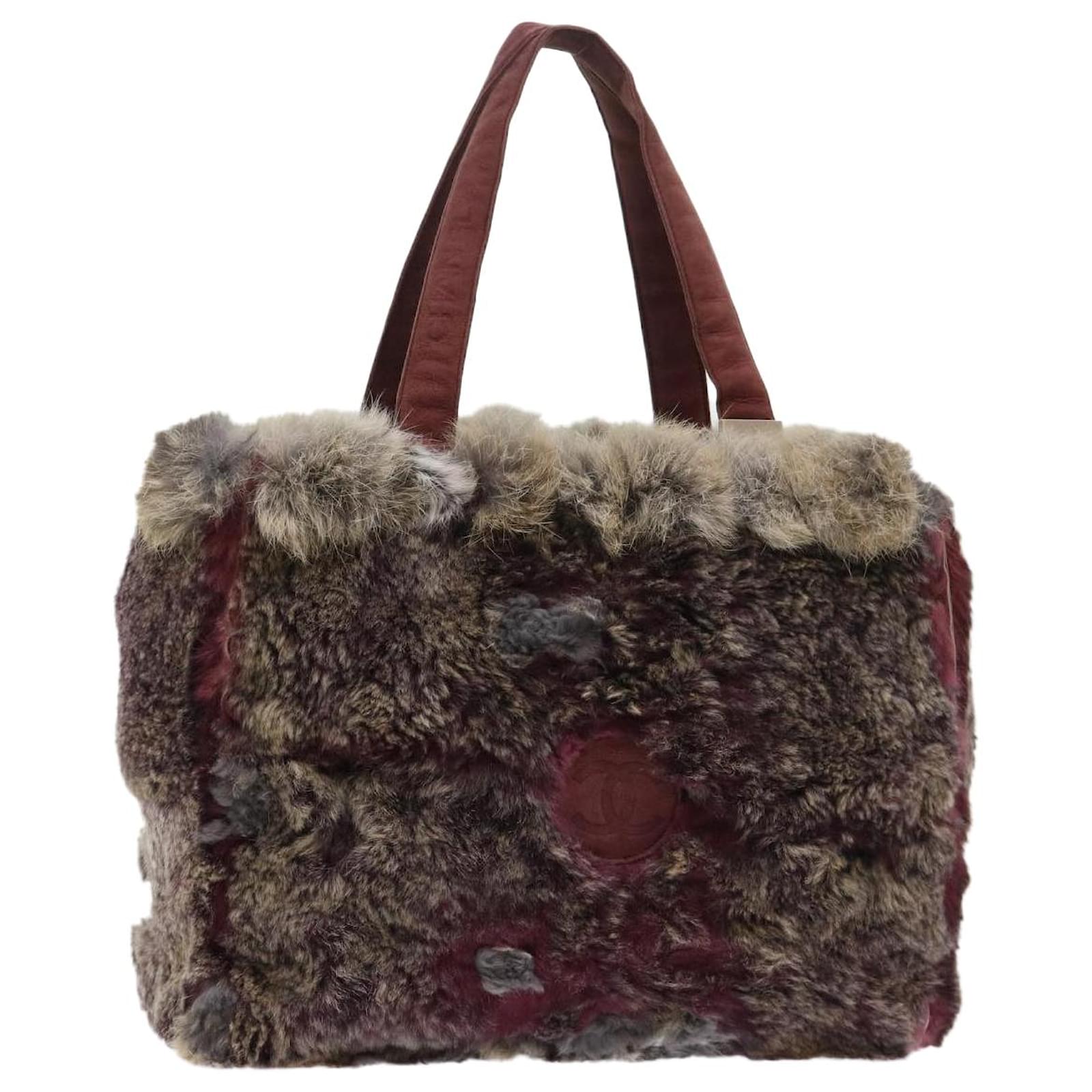 Chanel Burgundy Lapin Rabbit Fur CC Chain Tote Bag 13c42 – Bagriculture