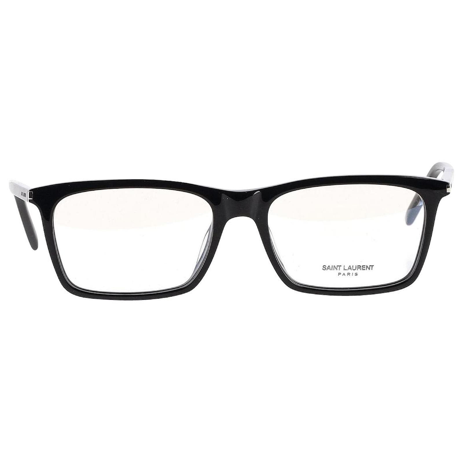 Saint Laurent Rectangular Frame Optical Glasses in Black Acetate Plastic  ref.1047242 - Joli Closet