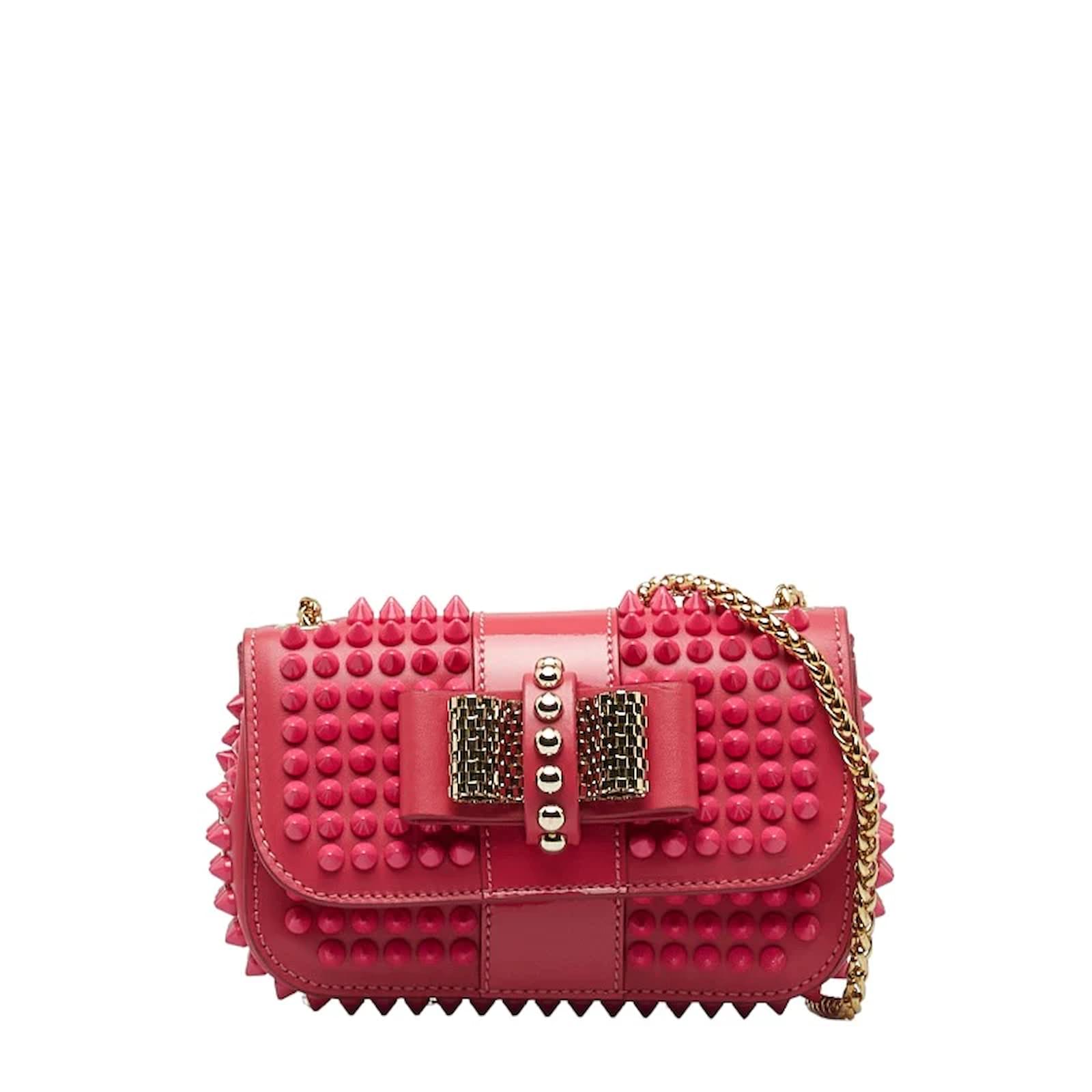 Christian Louboutin Sweety Charity Mini Spiked Leather Shoulder Bag in  Black