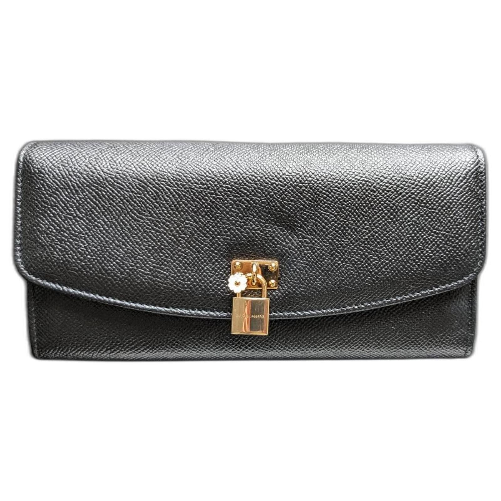 Dolce & Gabbana Black Calf Leather Bos Taurus Wallet