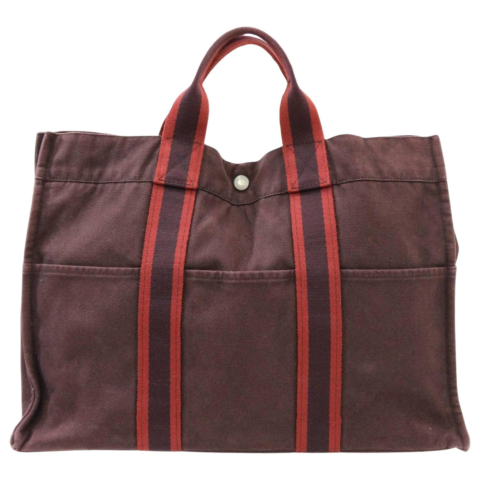 Hermès Fourre Tout Red Cotton ref.1048350 - Joli Closet