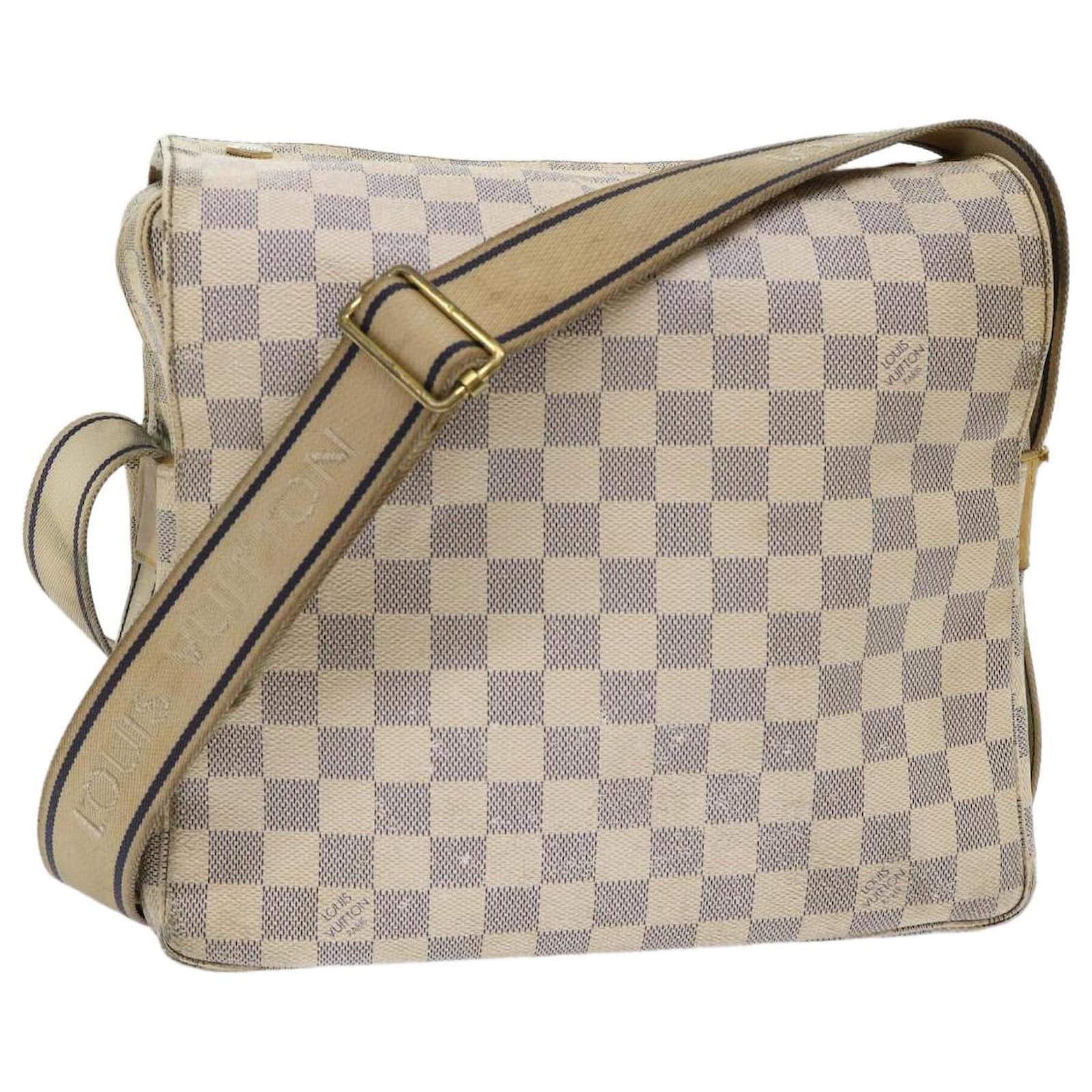 LOUIS VUITTON Damier Azur Naviglio Shoulder Bag N51189 LV Auth ds383  ref.468660 - Joli Closet