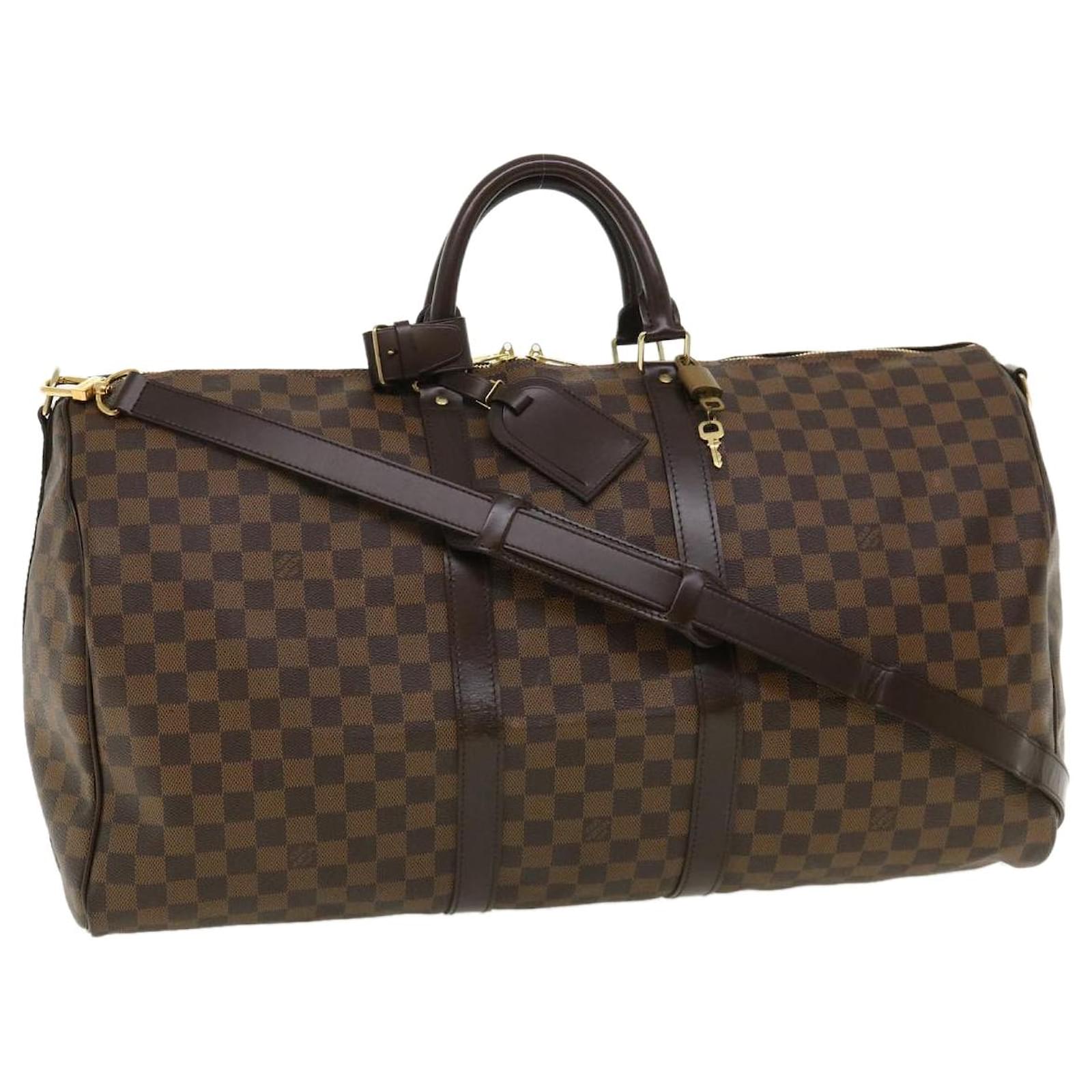 BOLSA LOUIS VUITTON MONOGRAM MACASSAR KEEPALL BANDOULIÈRE 55