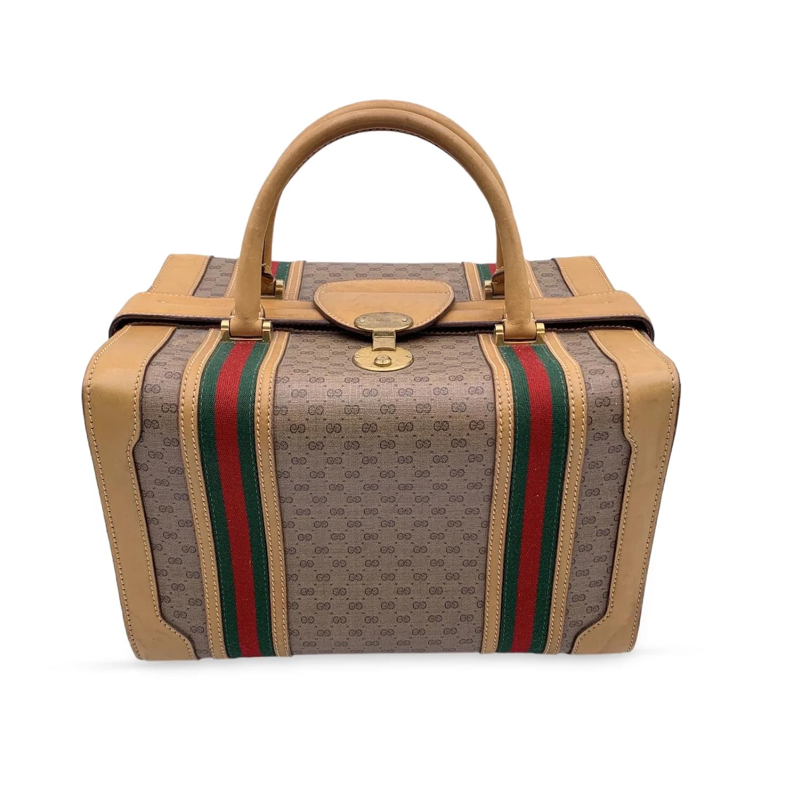 Gucci Striped Monogram Vintage Handbag