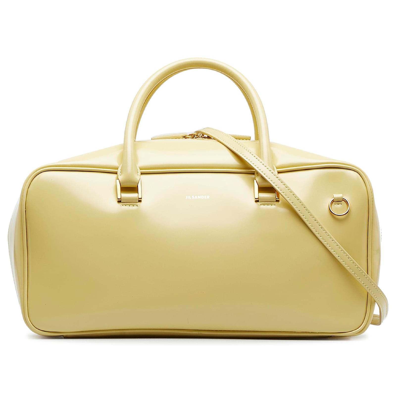 Jil Sander Yellow J-vision Square East West Bag Leather Pony-style