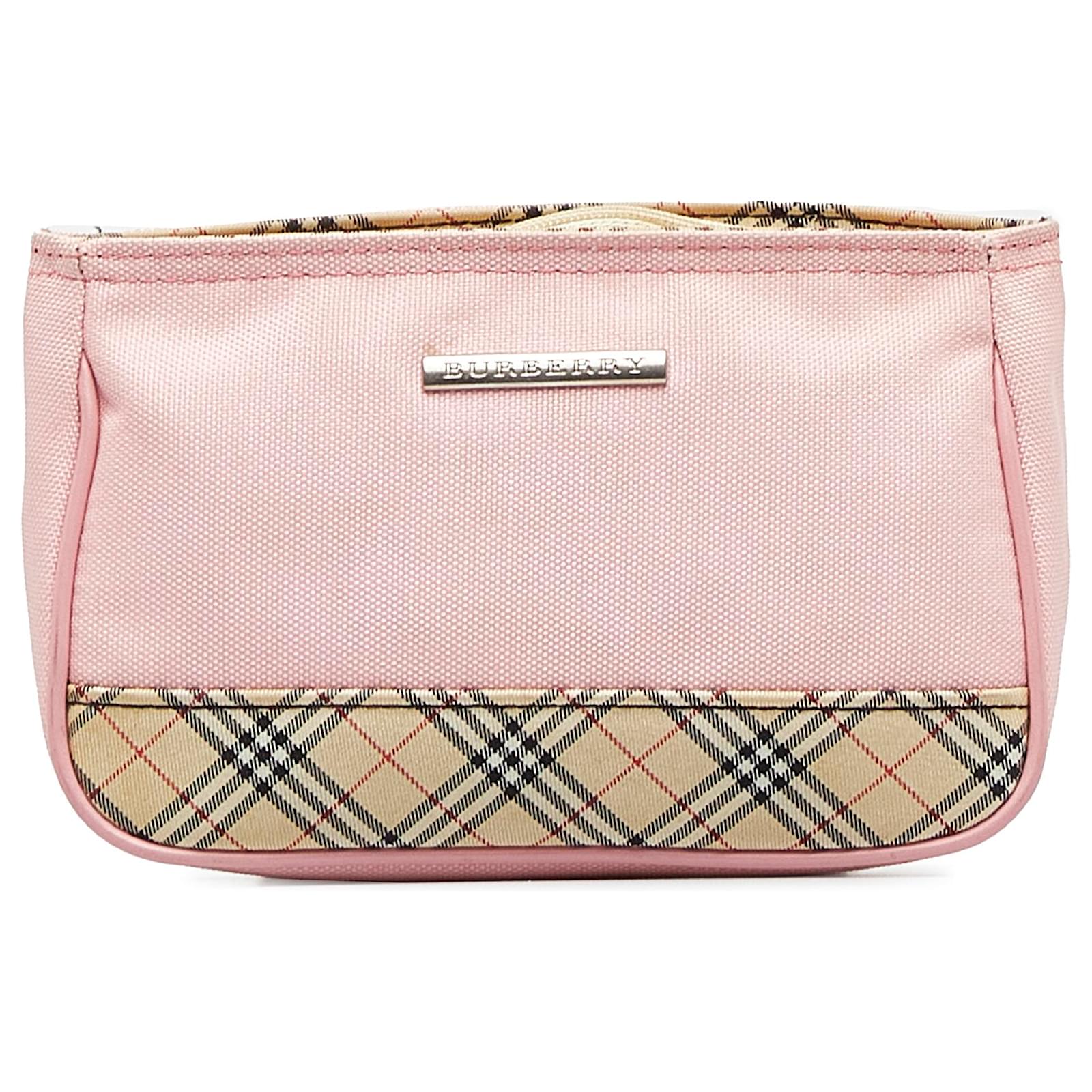 Burberry london pink plaid hot sale purse