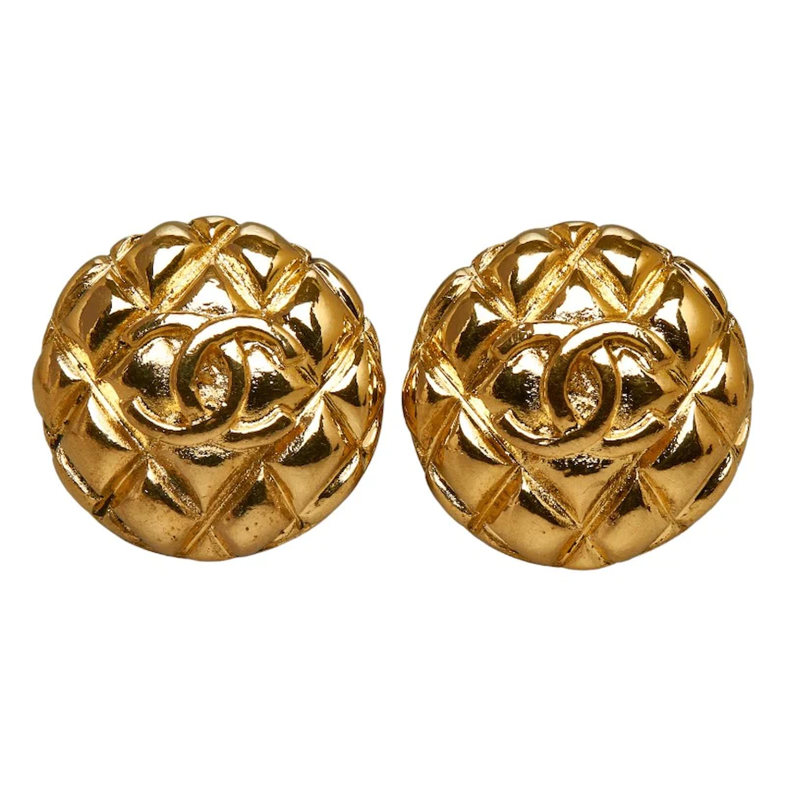 CC Quilted Clip On Earrings