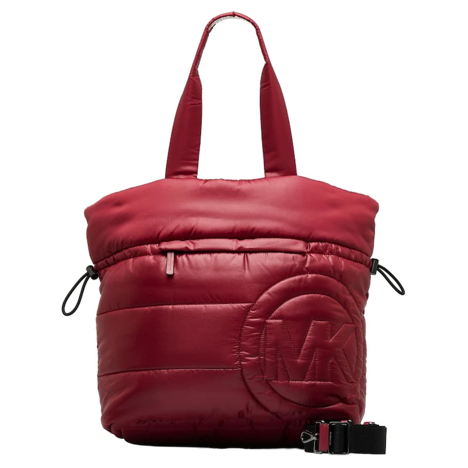 Michael kors discount red quilted bag