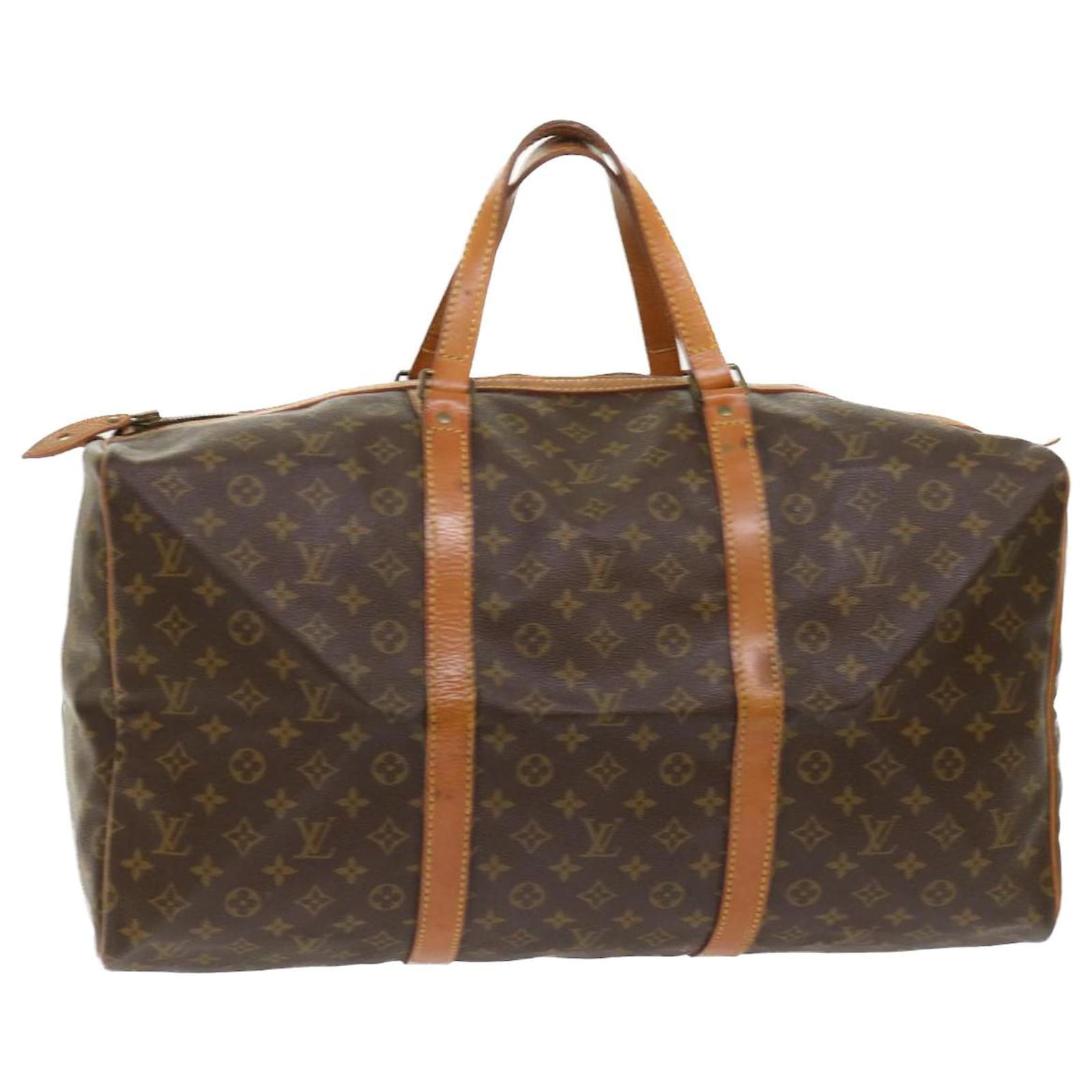 LOUIS VUITTON Monogram Sac Souple 55 Boston Bag