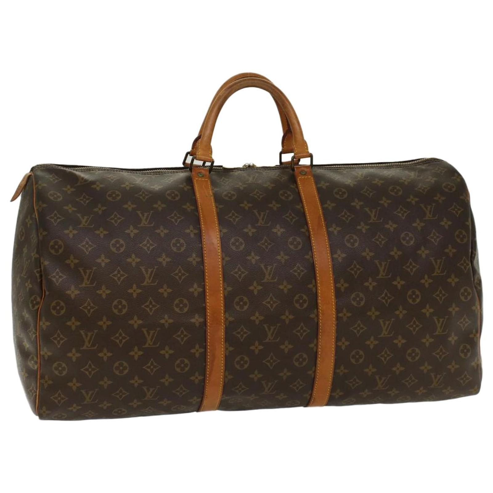 Louis Vuitton Monogram LV Keepall 45 handbag Browns Travel Duffle Bag -VERY  GOOD