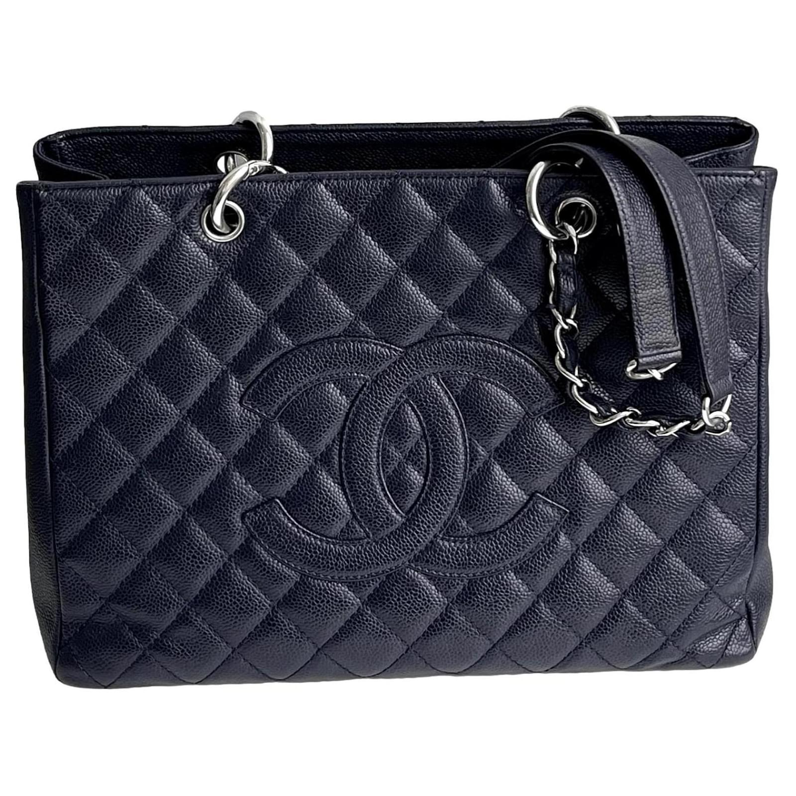 Chanel Classic GST Grand Shopping Tote Navy blue Leather ref.1052460 - Joli  Closet