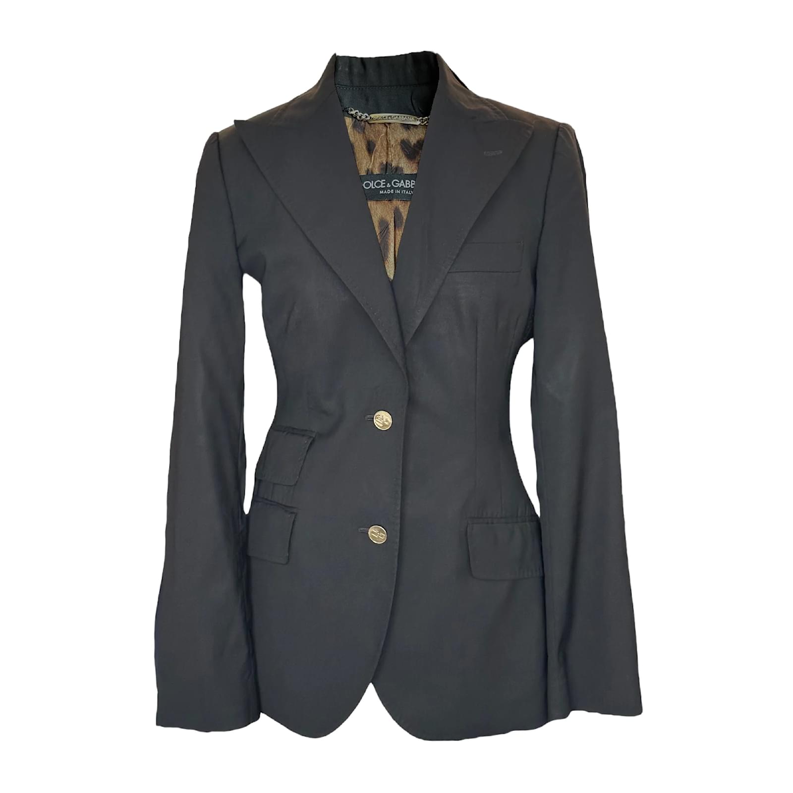 Dolce & Gabbana Black Wool Full Zip Long Sleeves Jacket main image 1