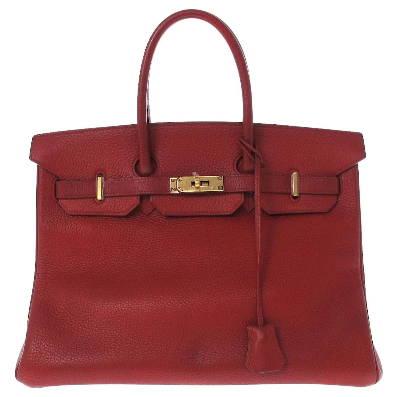 Hermès HERMES BIRKIN 35 Red Leather ref.1052943 - Joli Closet