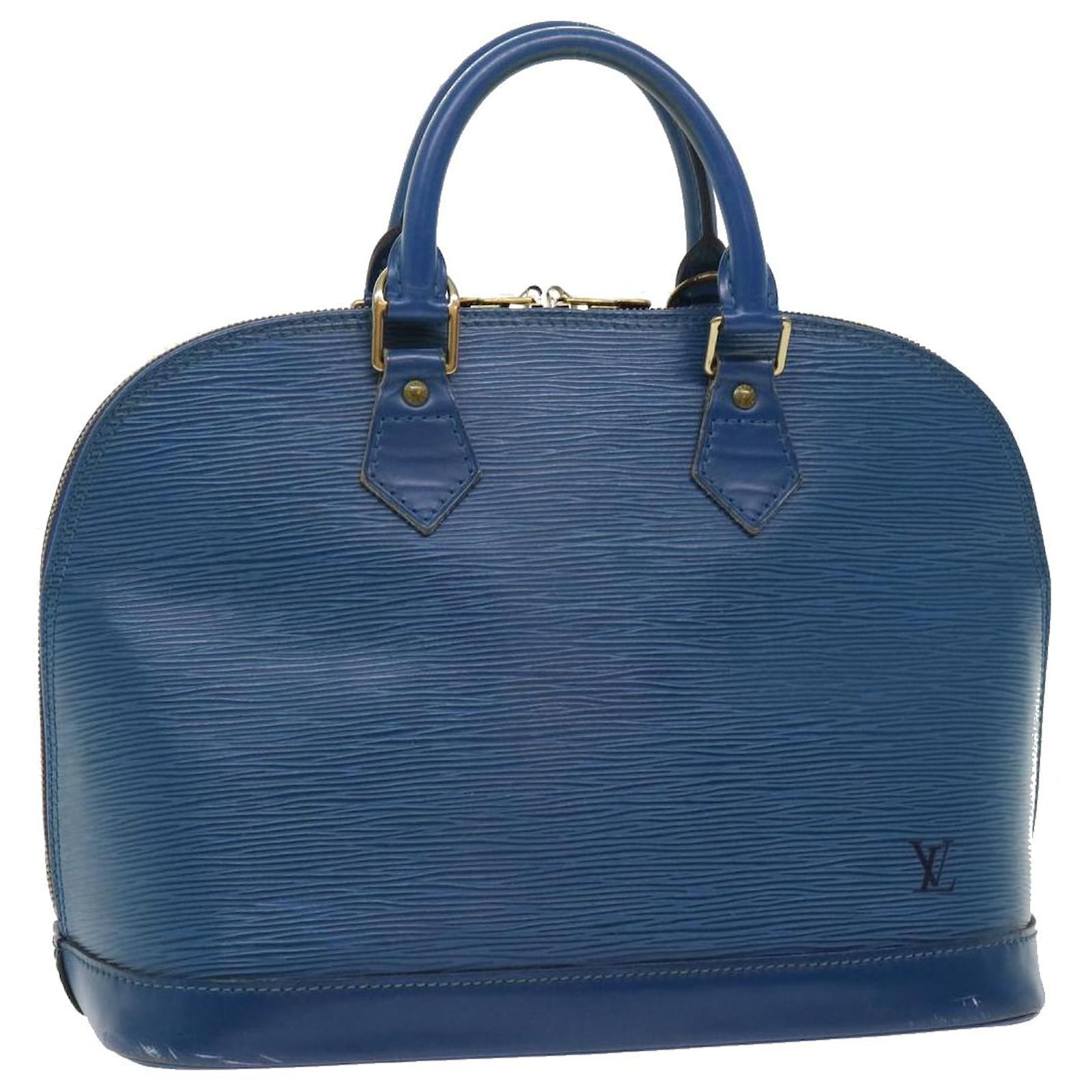 Auth Louis Vuitton Epi Alma M52145 Women's Handbag Toledo Blue