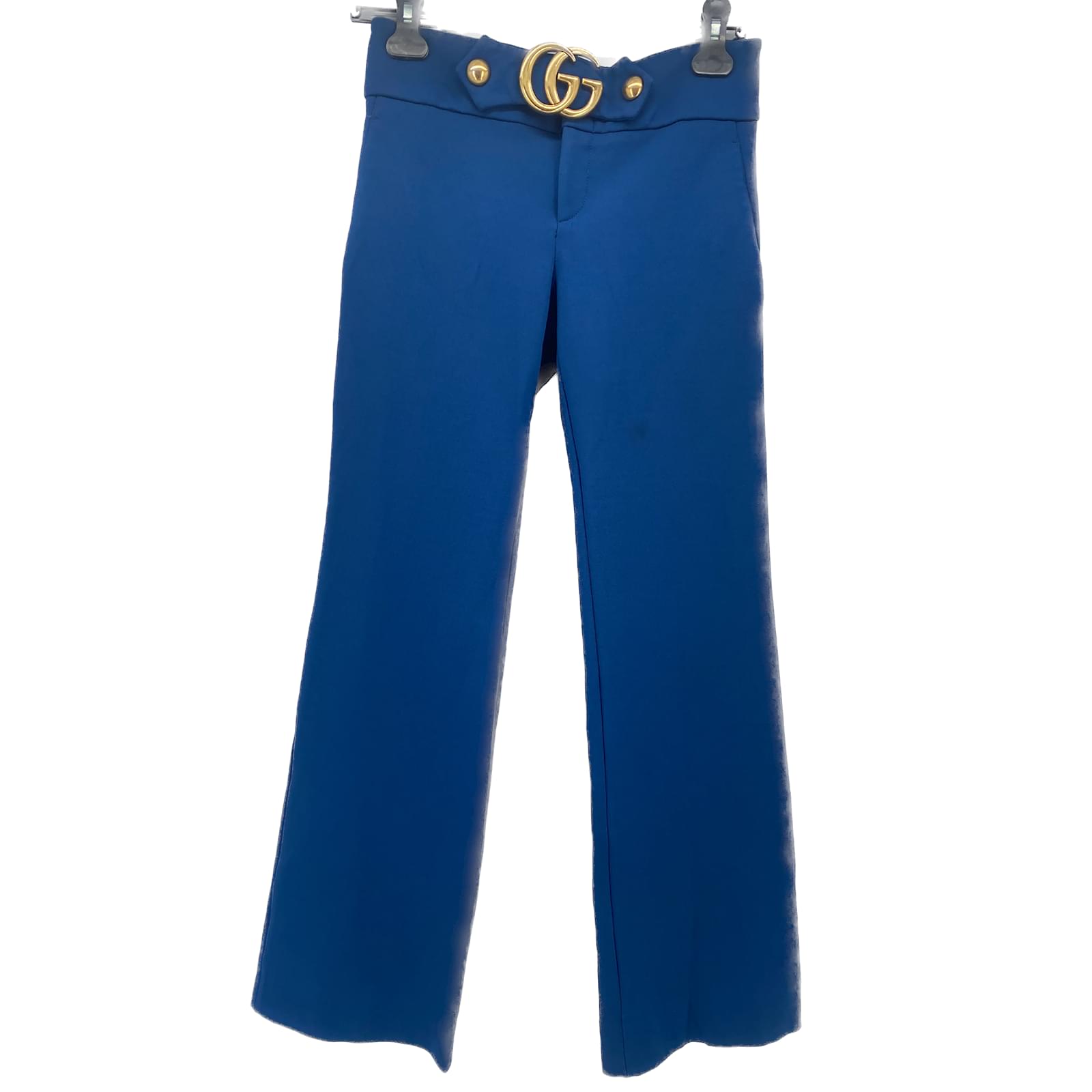 GUCCI Pantalon T.CA 42 Wool Laine Bleu ref.1053978 Joli Closet