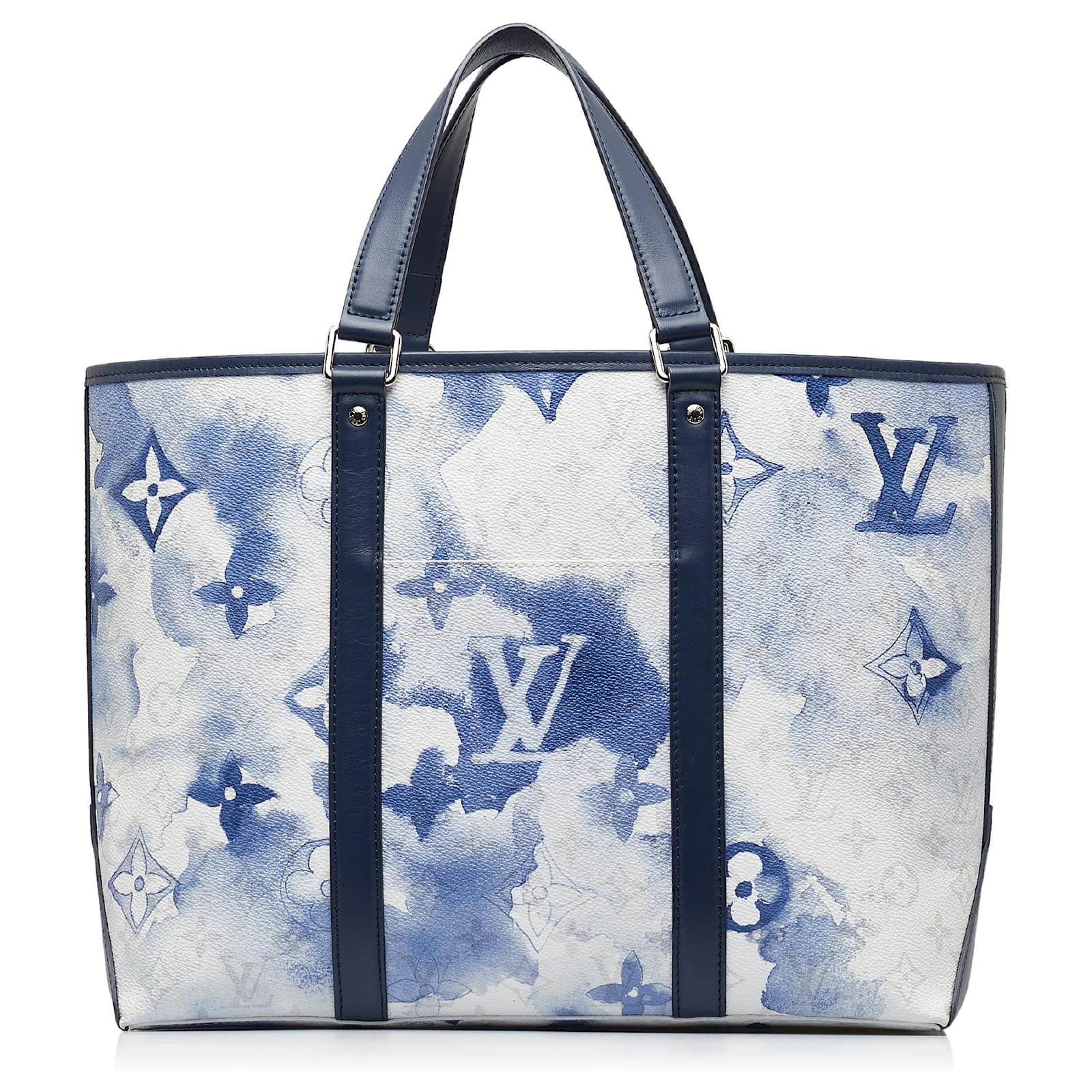 LOUIS VUITTON Dora MM Monogram Canvas Shoulder Bag Blue