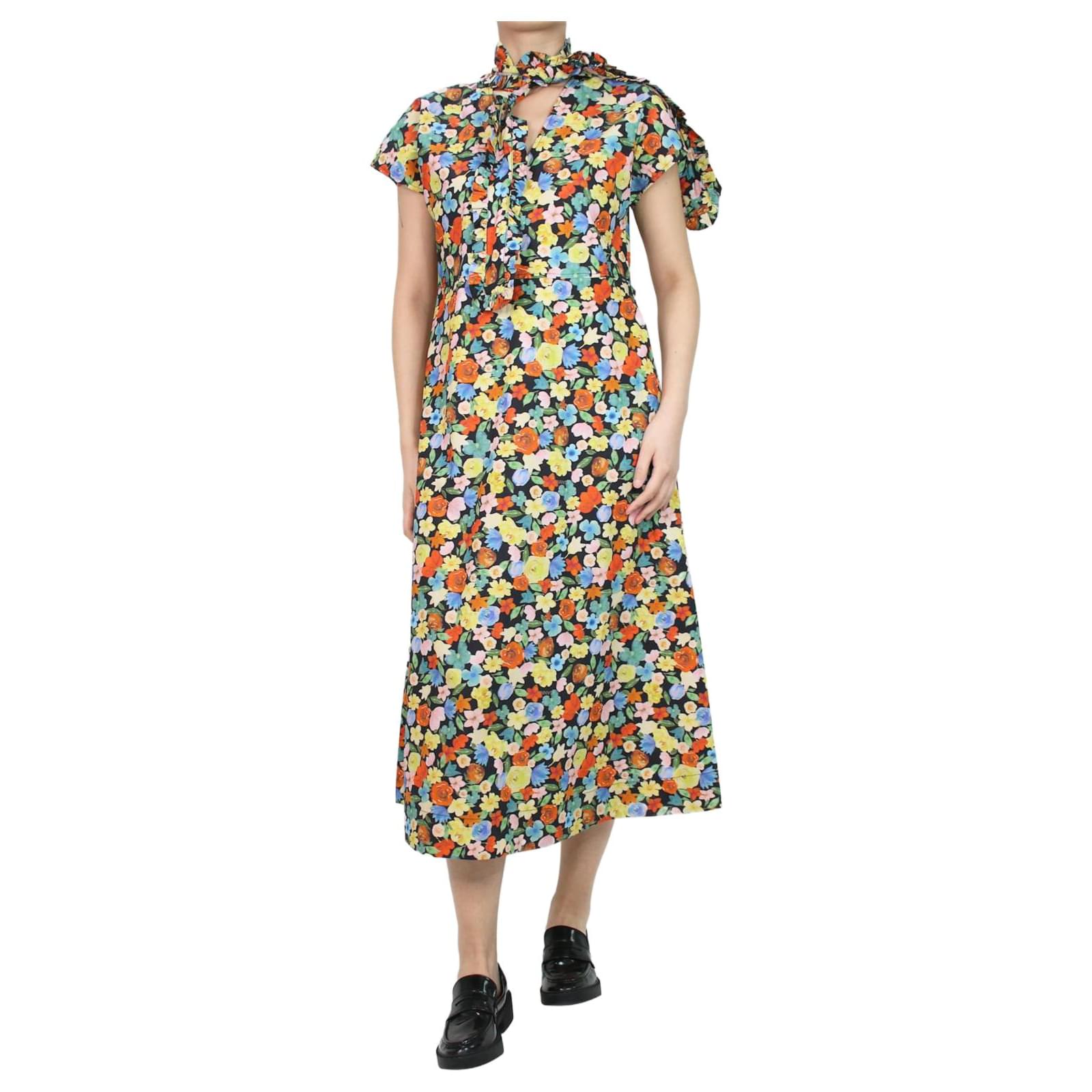 VESTIDO ESTAMPADO DE POPELINA - Multicolor