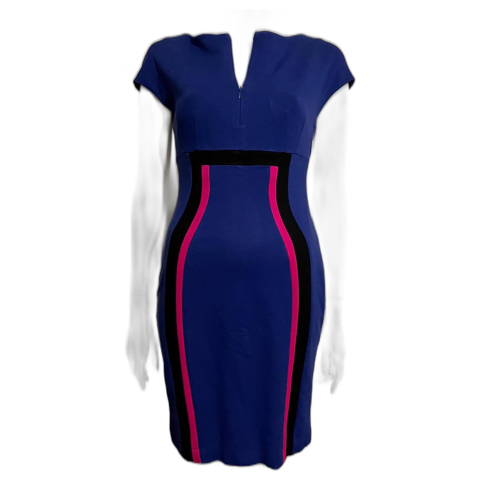 blue color contrast dress Flutter Sleeve Midi Dress Plus Size – The Apparel Bar main image 1