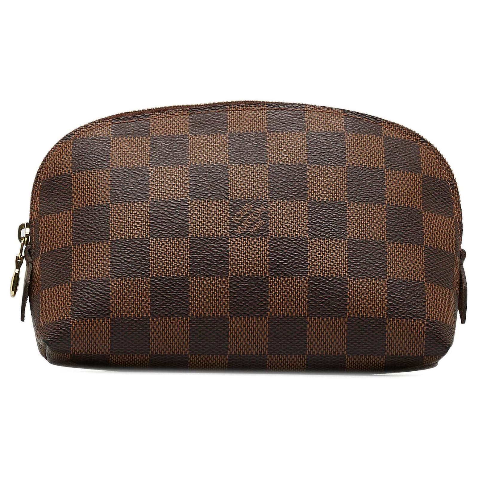 Louis Vuitton Neverfull Damier Ebene Clutch Dark brown Cloth ref