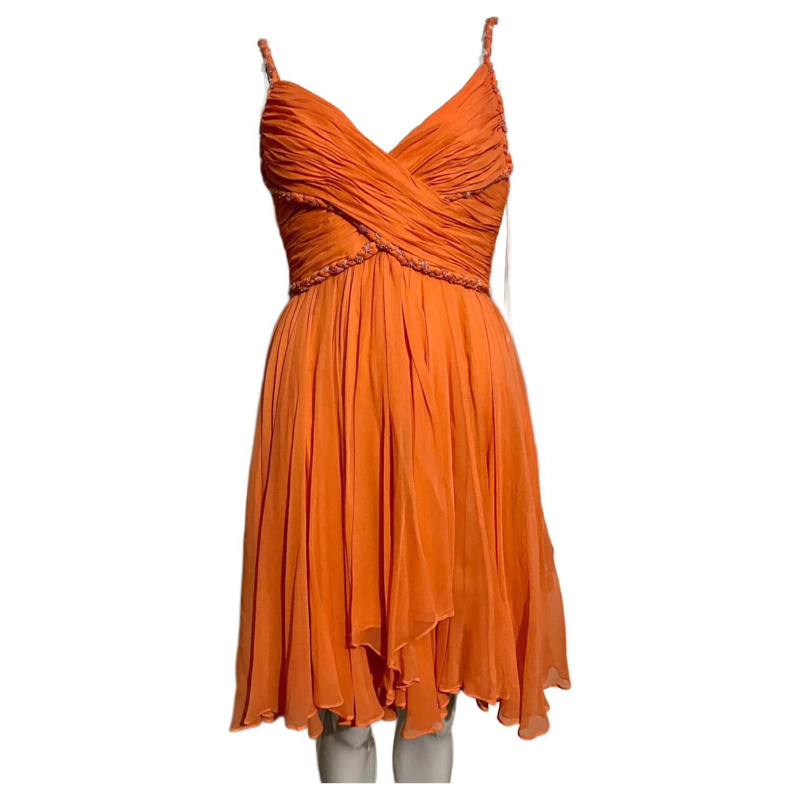 Marchesa Notte silk chiffon ballet style dress (Sold) - Joli Closet