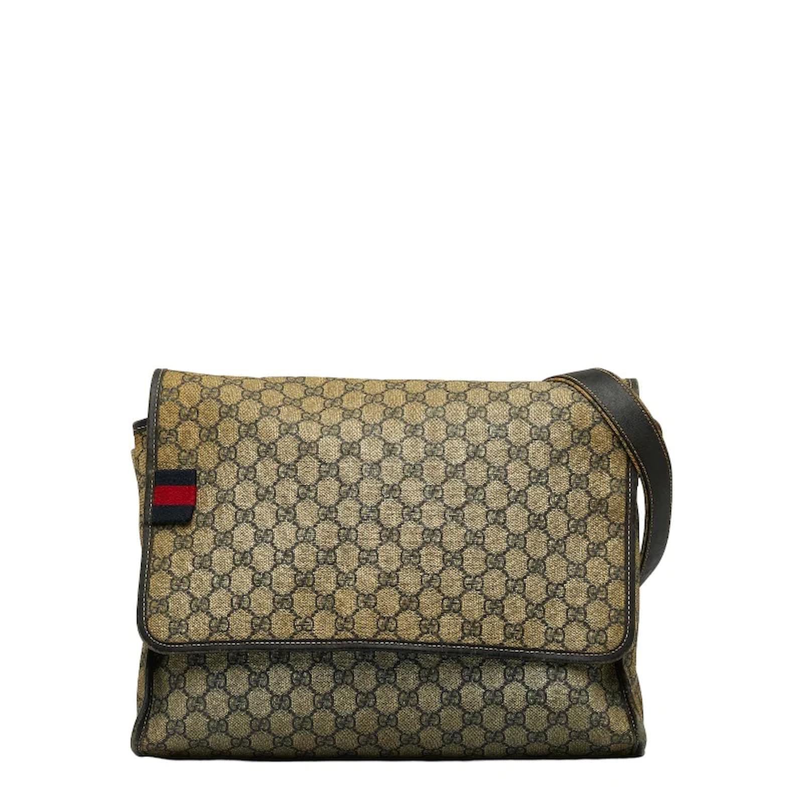 Gucci GG Supreme Crossbody Bag 246411 Brown Cloth ref