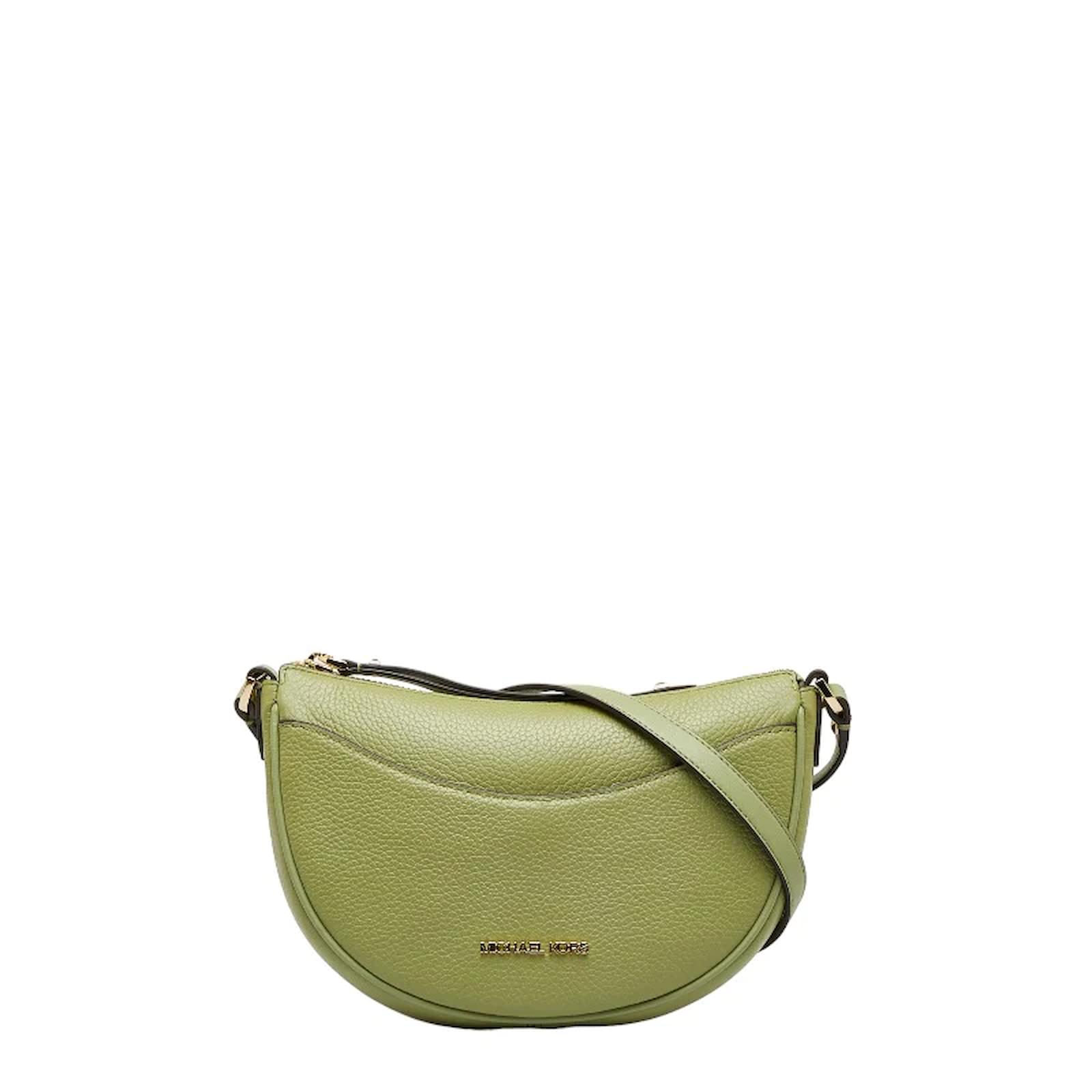 Michael Kors Small Leather Dover Crossbody Bag 35R3g4dc5l Green