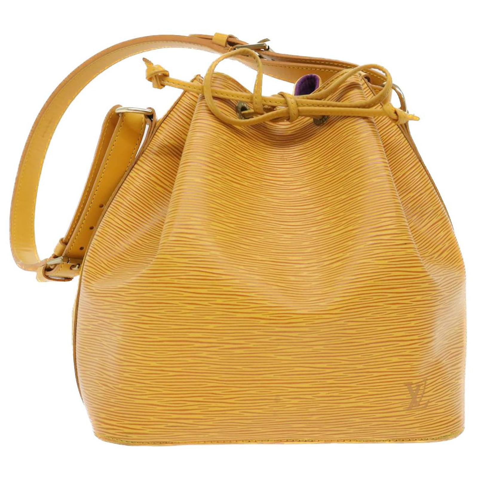 Yellow Louis Vuitton Epi Petit Noe Bucket Bag